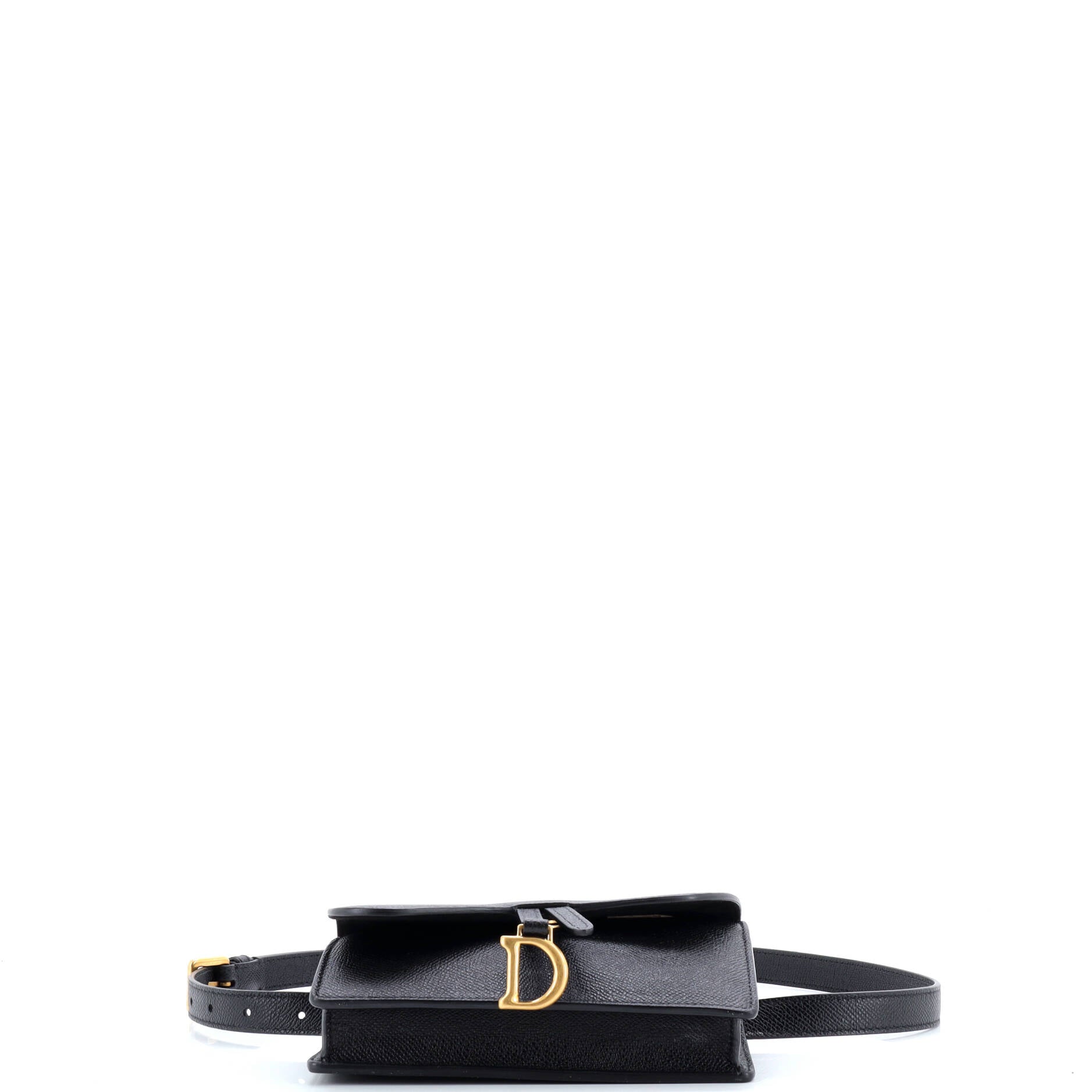 Christian Dior Saddle Rectangular Belt Bag Leather