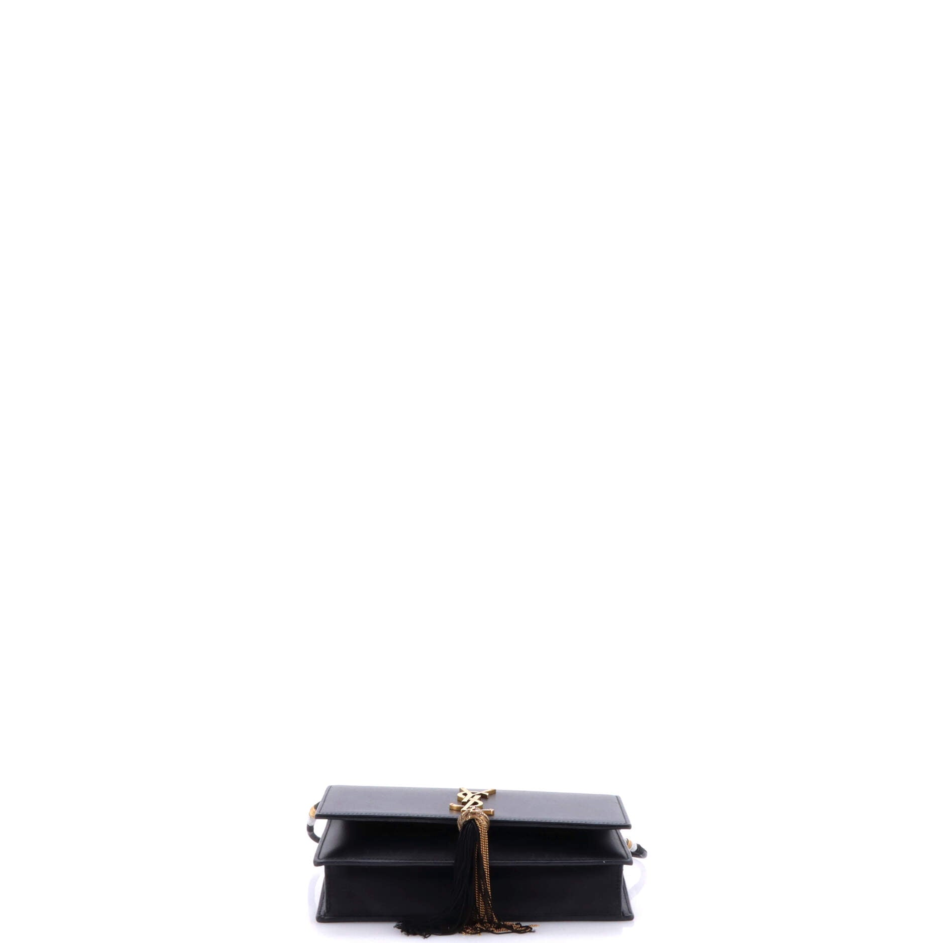Saint Laurent Classic Monogram Tassel Crossbody Bag Leather Small