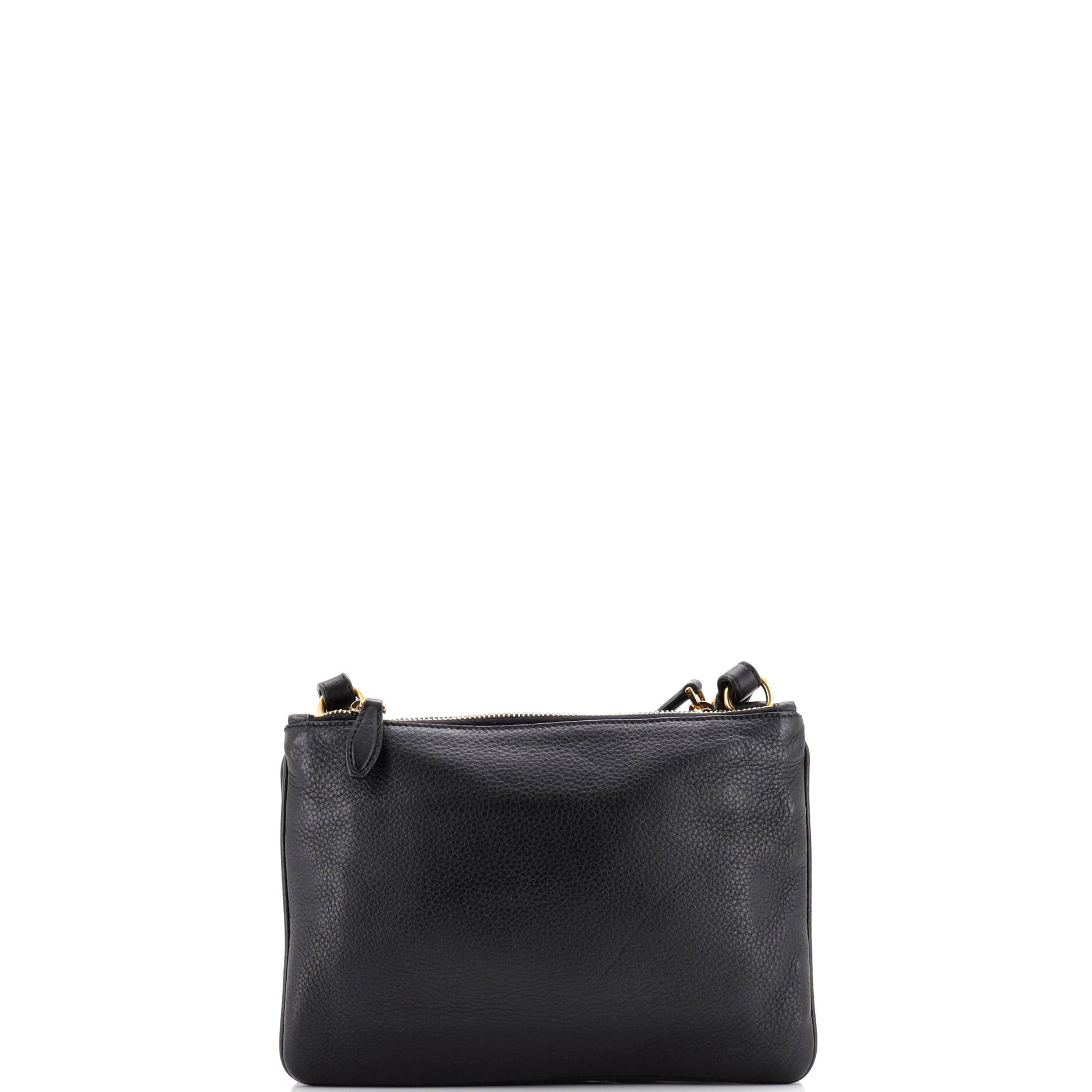 Prada Double Zip Crossbody Bag Vitello Daino Small