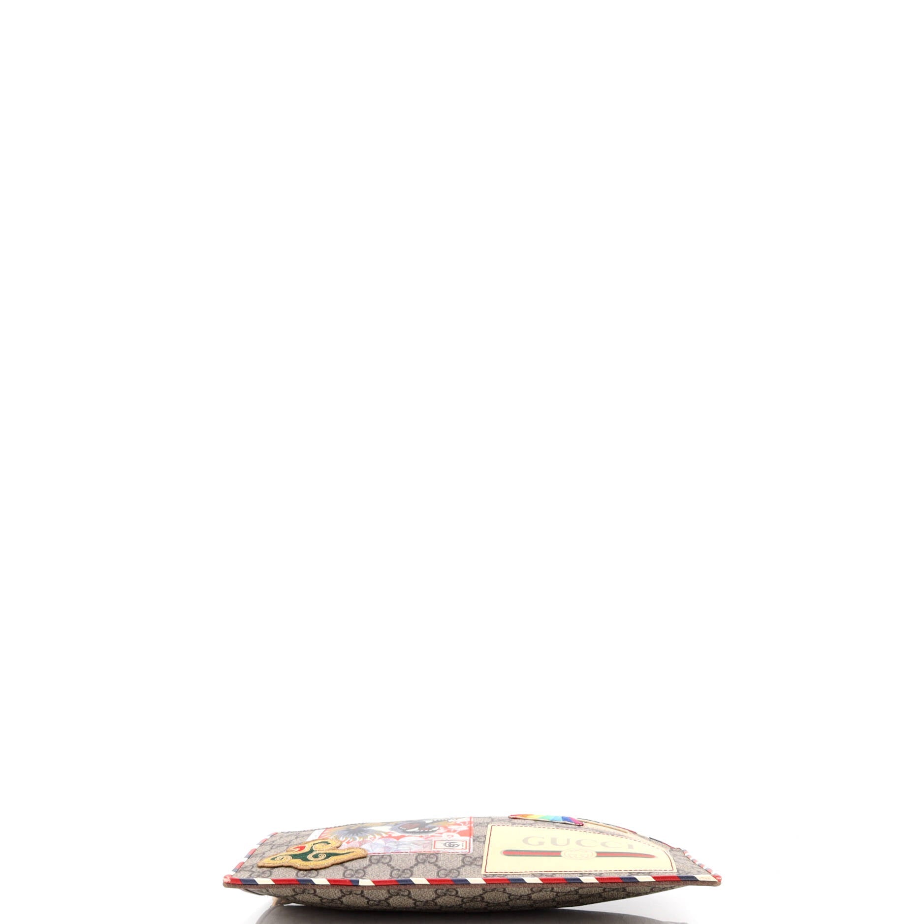 Gucci Courrier Pouch GG Coated Canvas with Applique