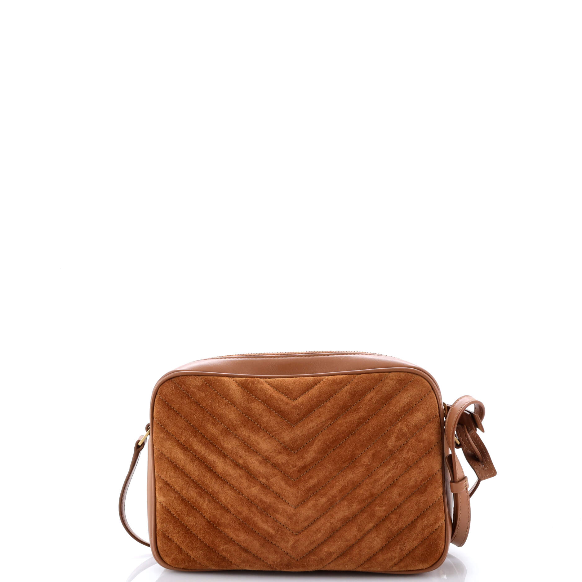 Saint Laurent Lou Camera Bag Matelasse Chevron Suede Small