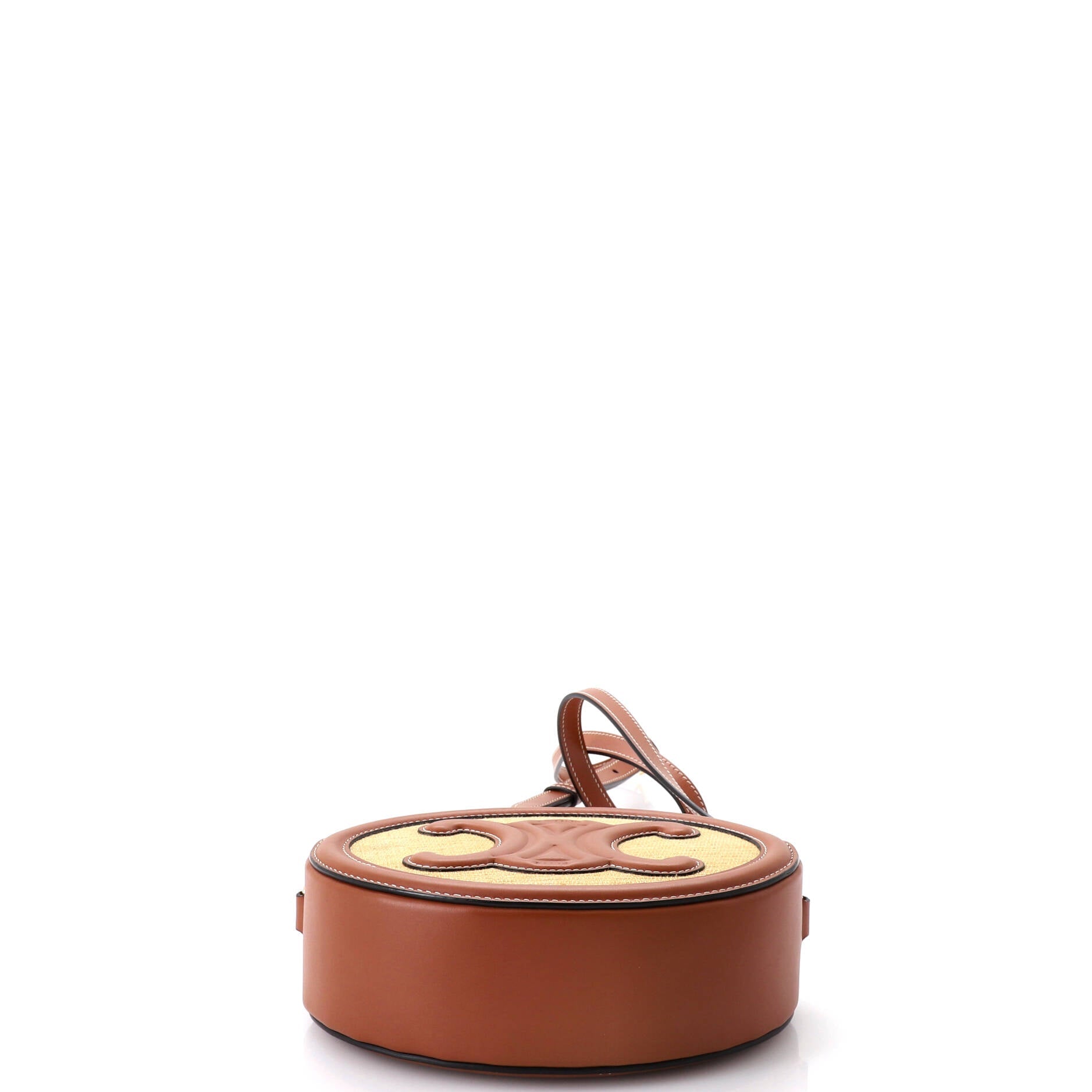 Celine Triomphe Oval Crossbody Bag Canvas and Leather