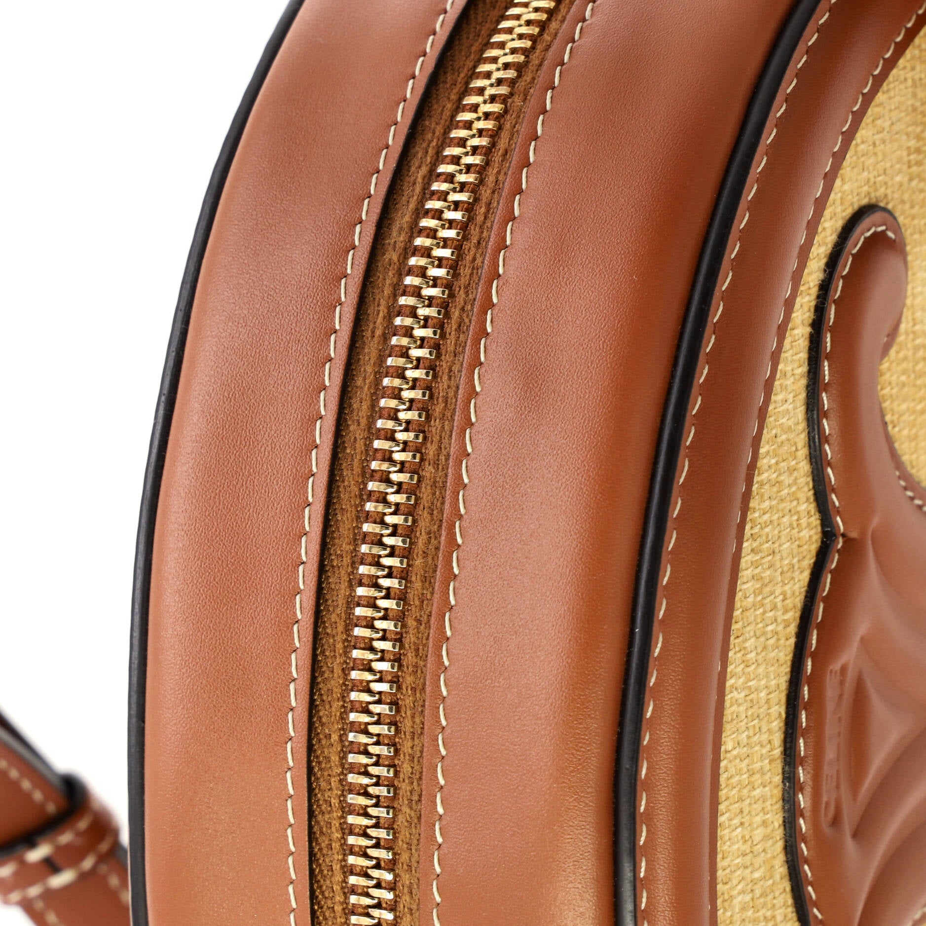 Celine Triomphe Oval Crossbody Bag Canvas and Leather