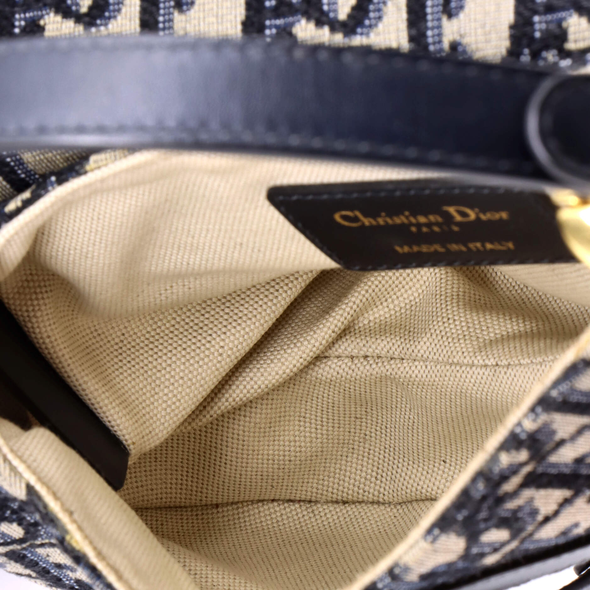 Christian Dior Saddle Handbag Oblique Canvas Mini