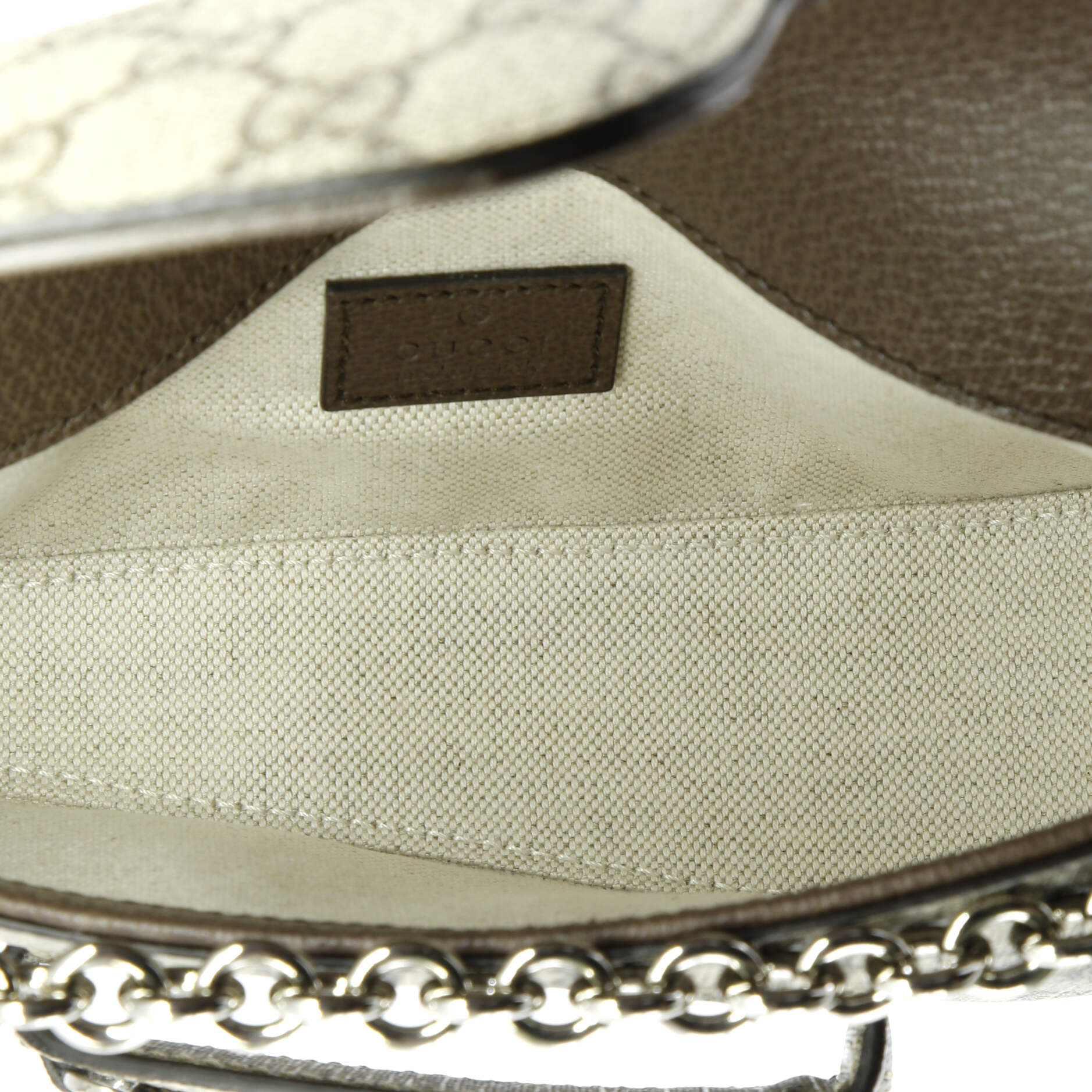 Gucci Horsebit 1955 Asymmetric Shoulder Bag GG Coated Canvas Mini