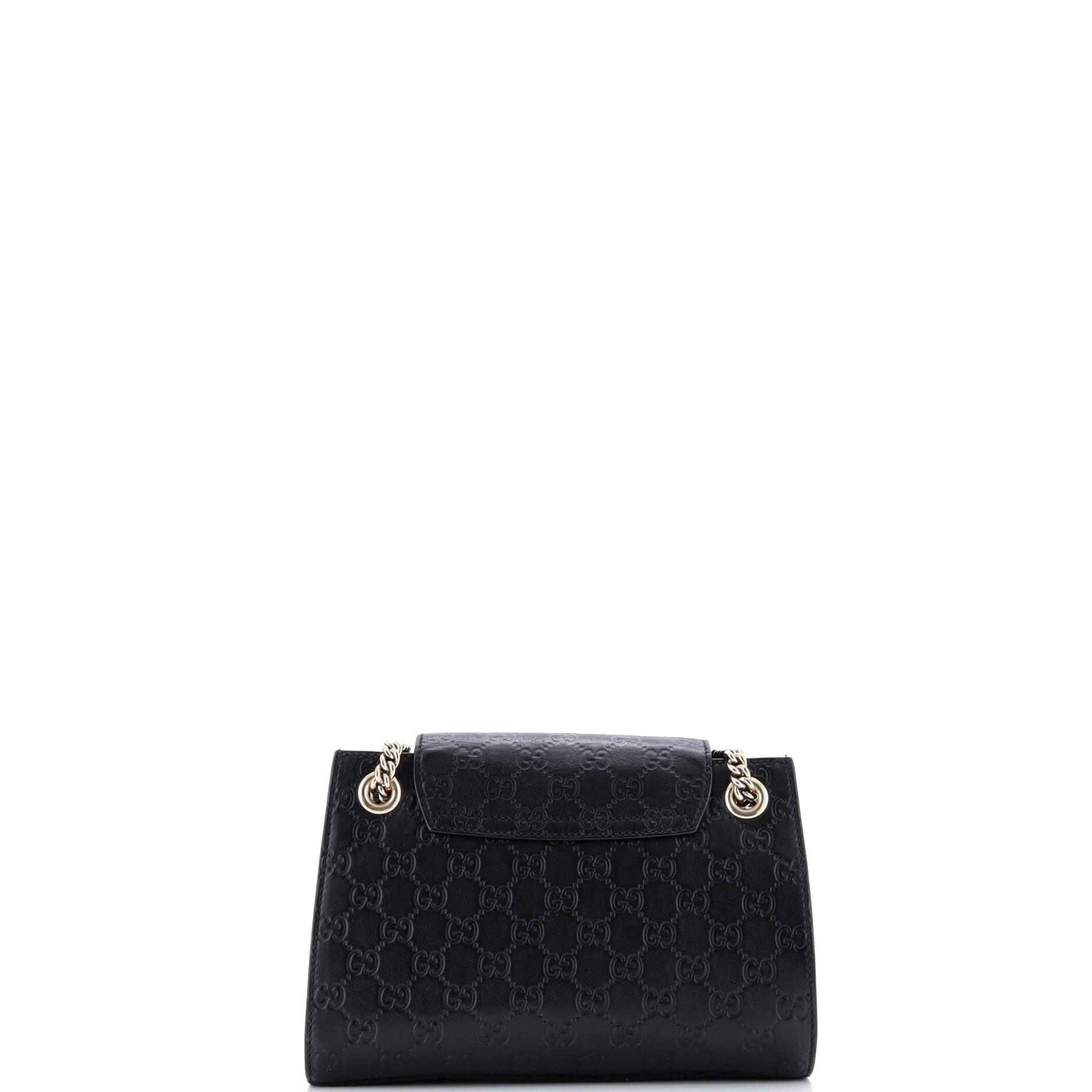 Gucci Emily Chain Flap Shoulder Bag Guccissima Leather Small