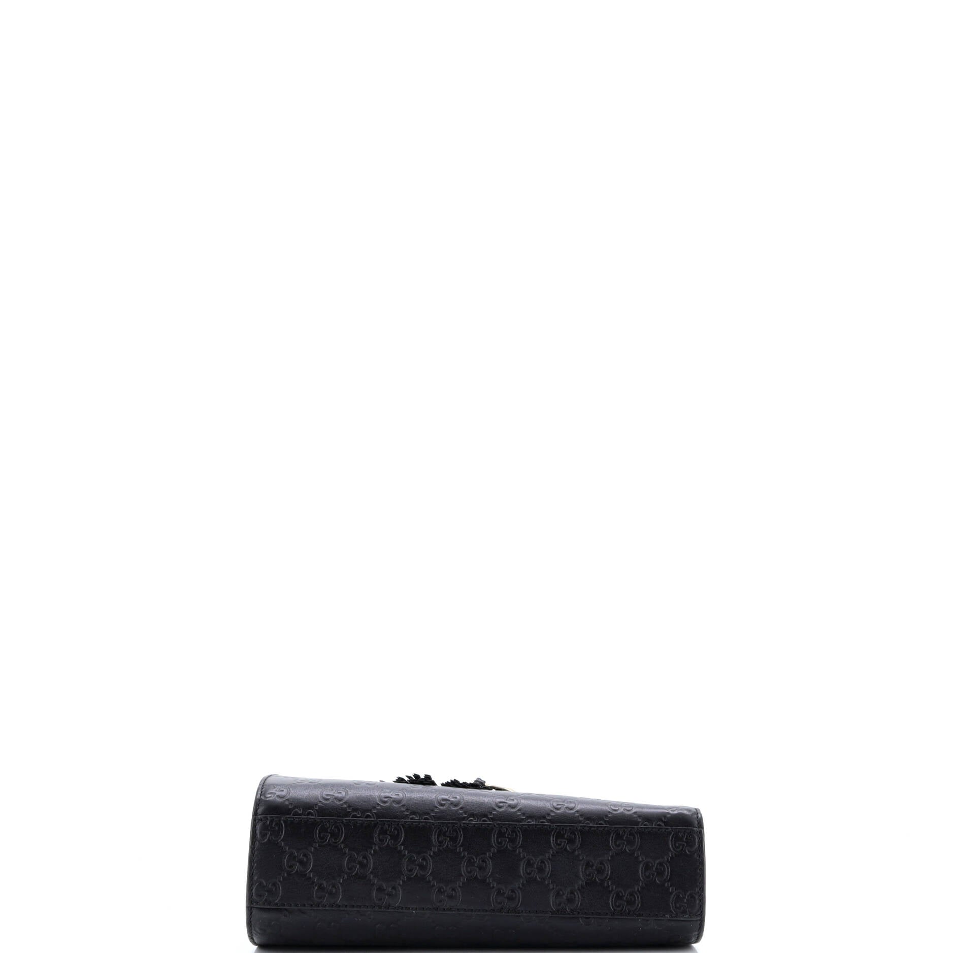Gucci Emily Chain Flap Shoulder Bag Guccissima Leather Small
