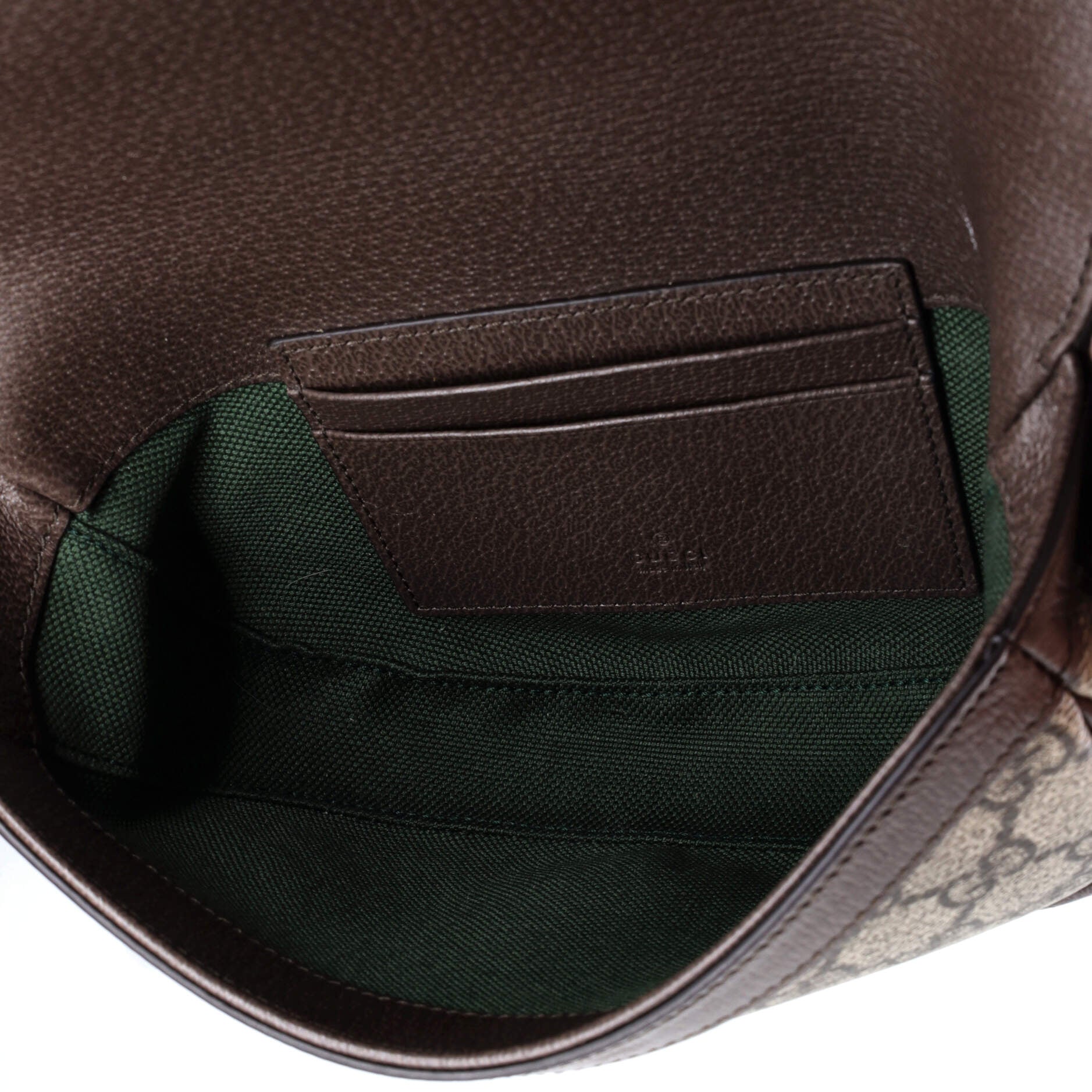 Gucci Ophidia Curved Flap Shoulder Bag GG Coated Canvas Mini