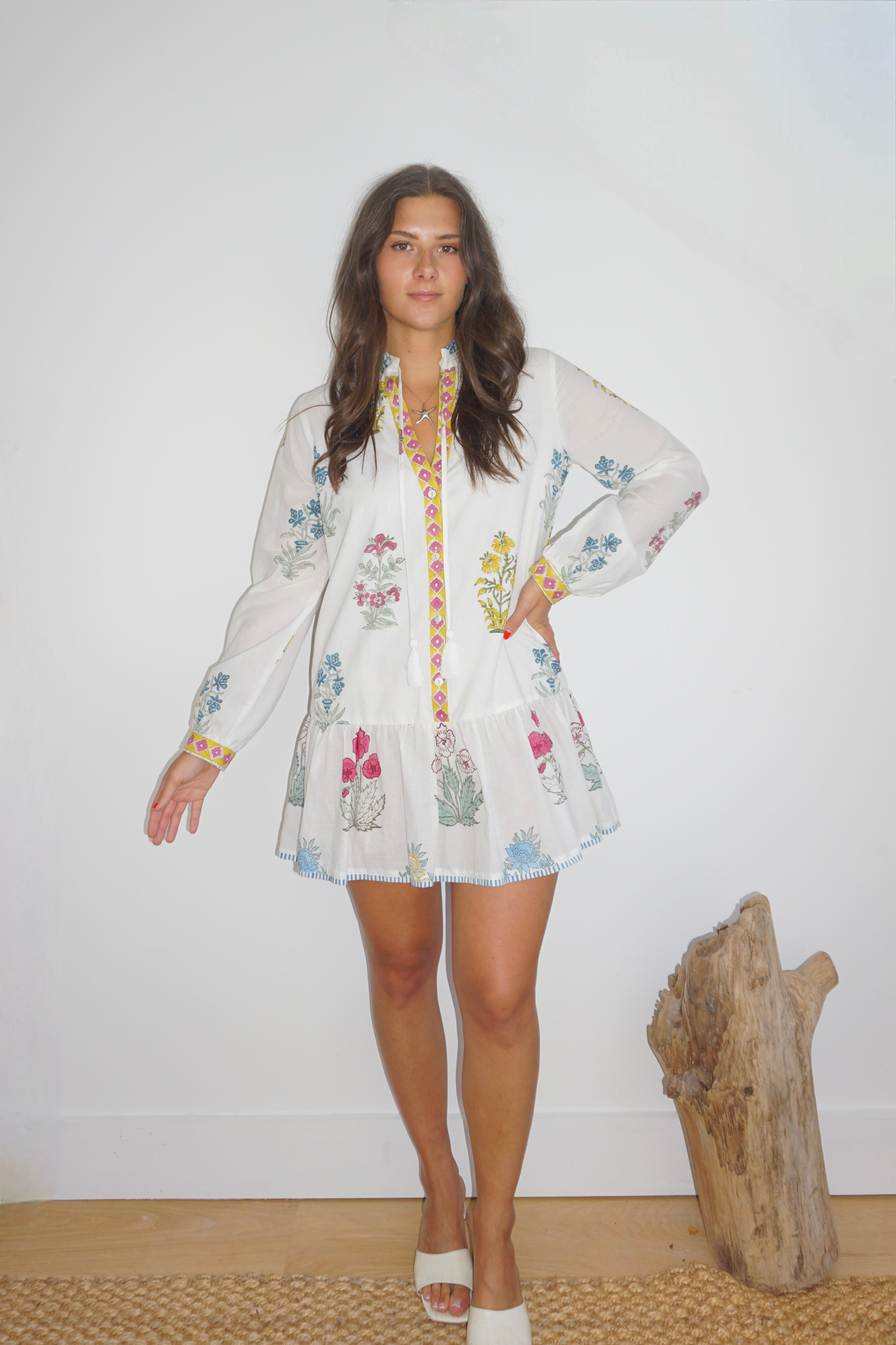 Carrie Dress in Mixed Print Floral