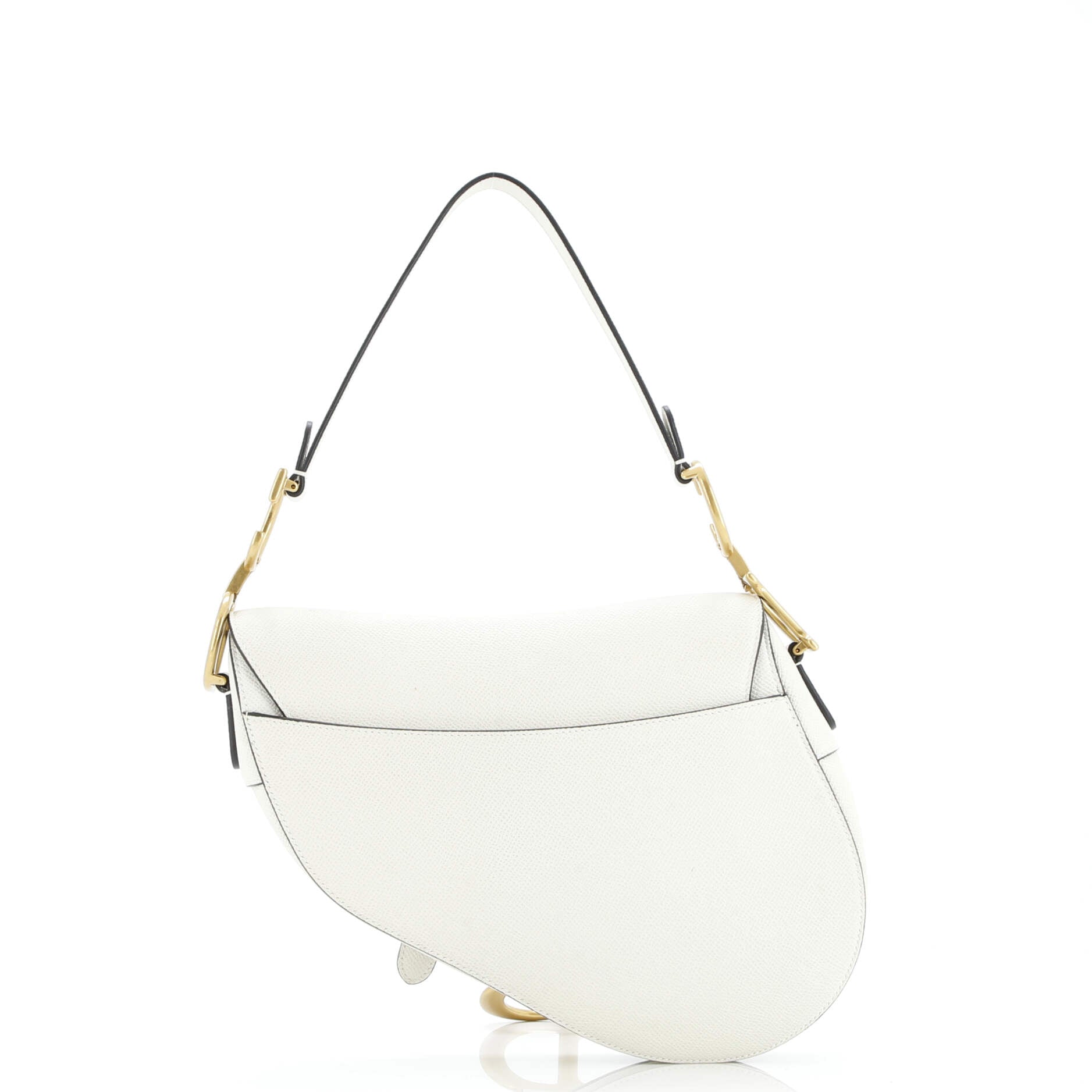 Christian Dior Saddle Handbag Leather Medium