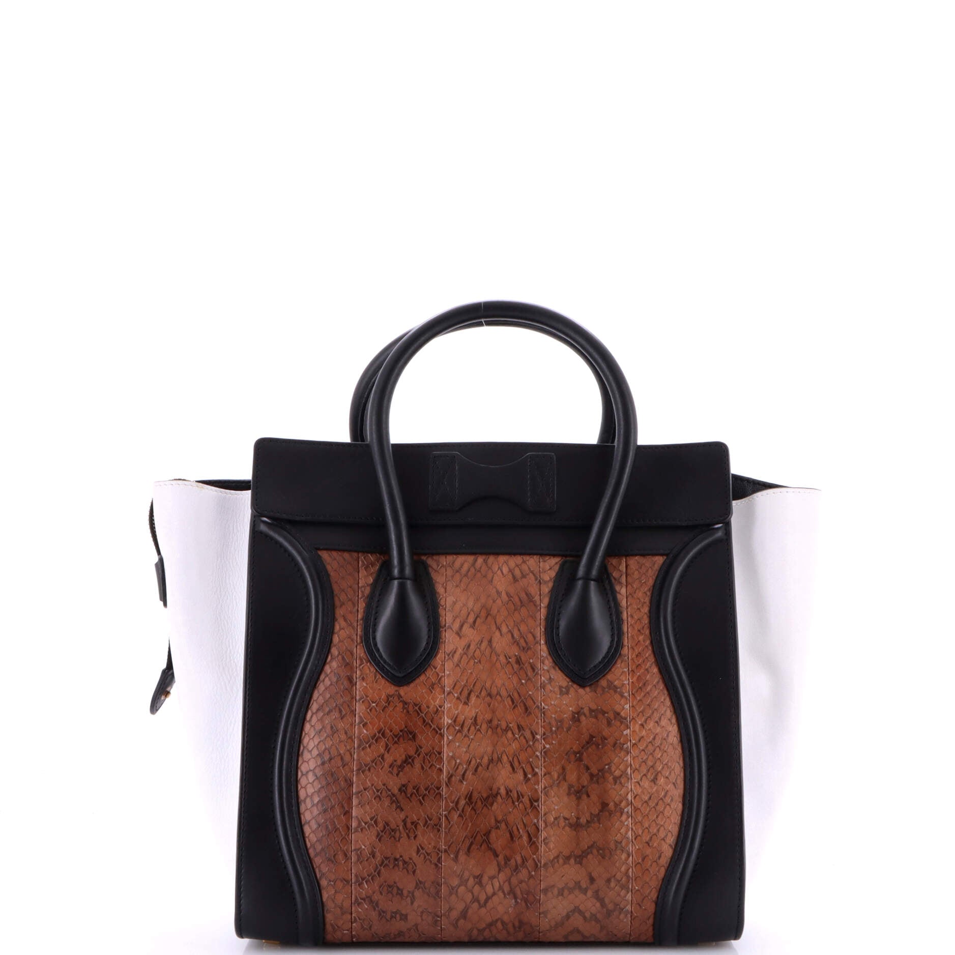 Celine Luggage Bag Python and Leather Mini
