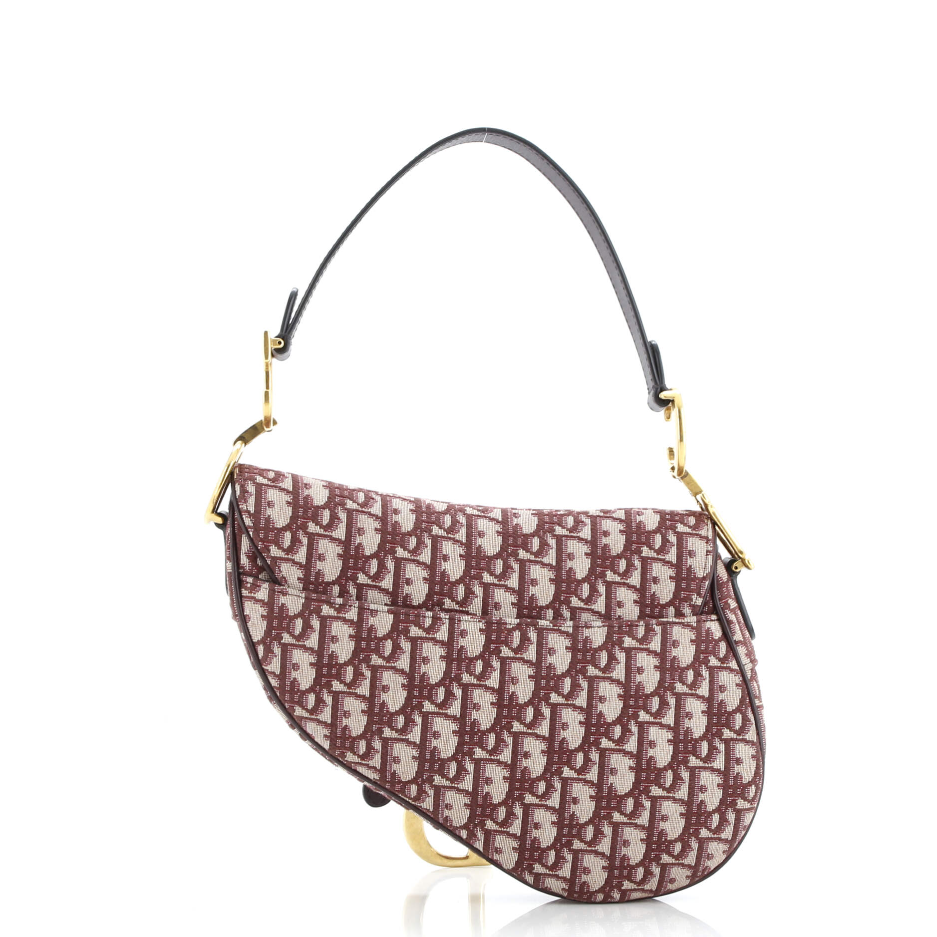 Christian Dior Saddle Handbag Oblique Canvas Medium