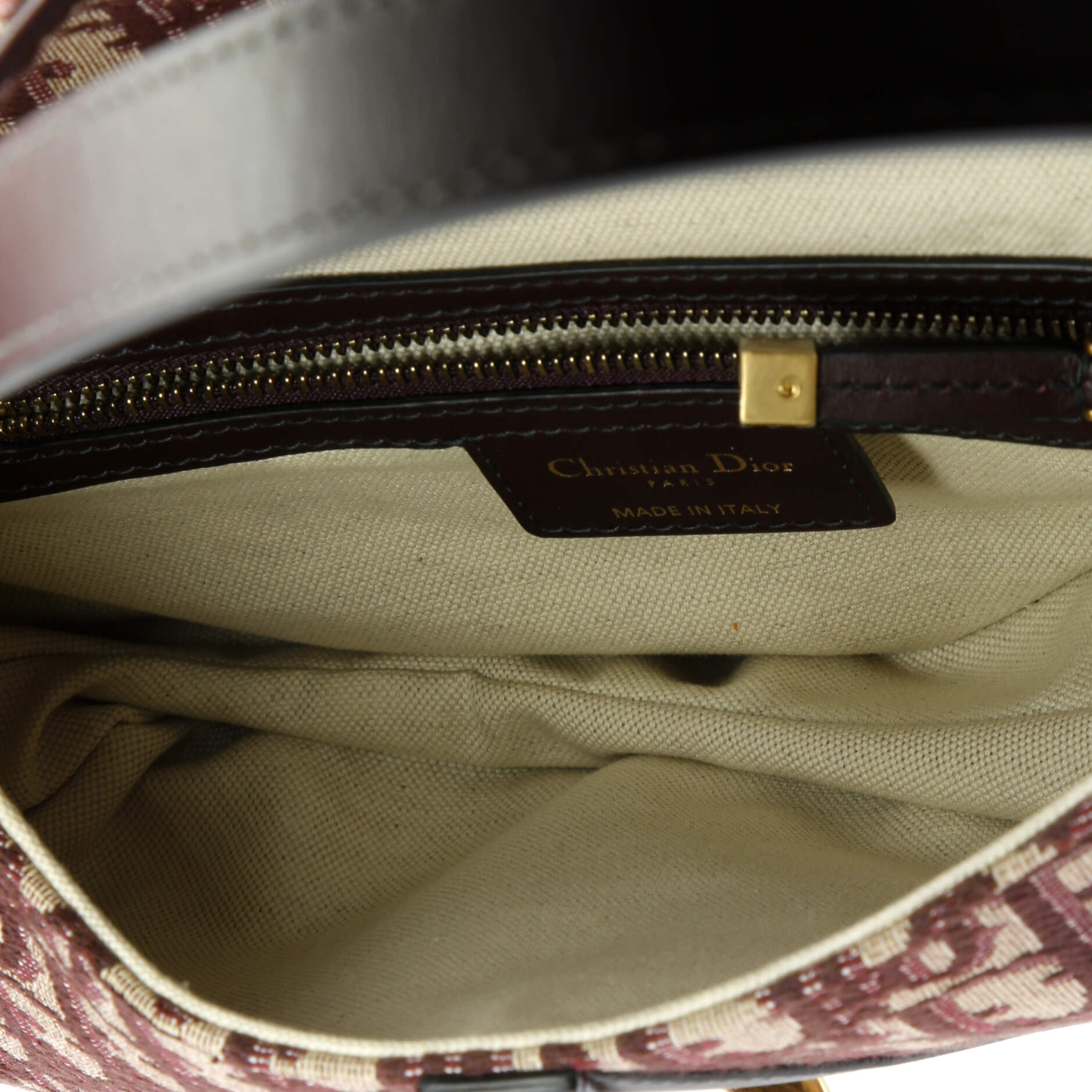 Christian Dior Saddle Handbag Oblique Canvas Medium