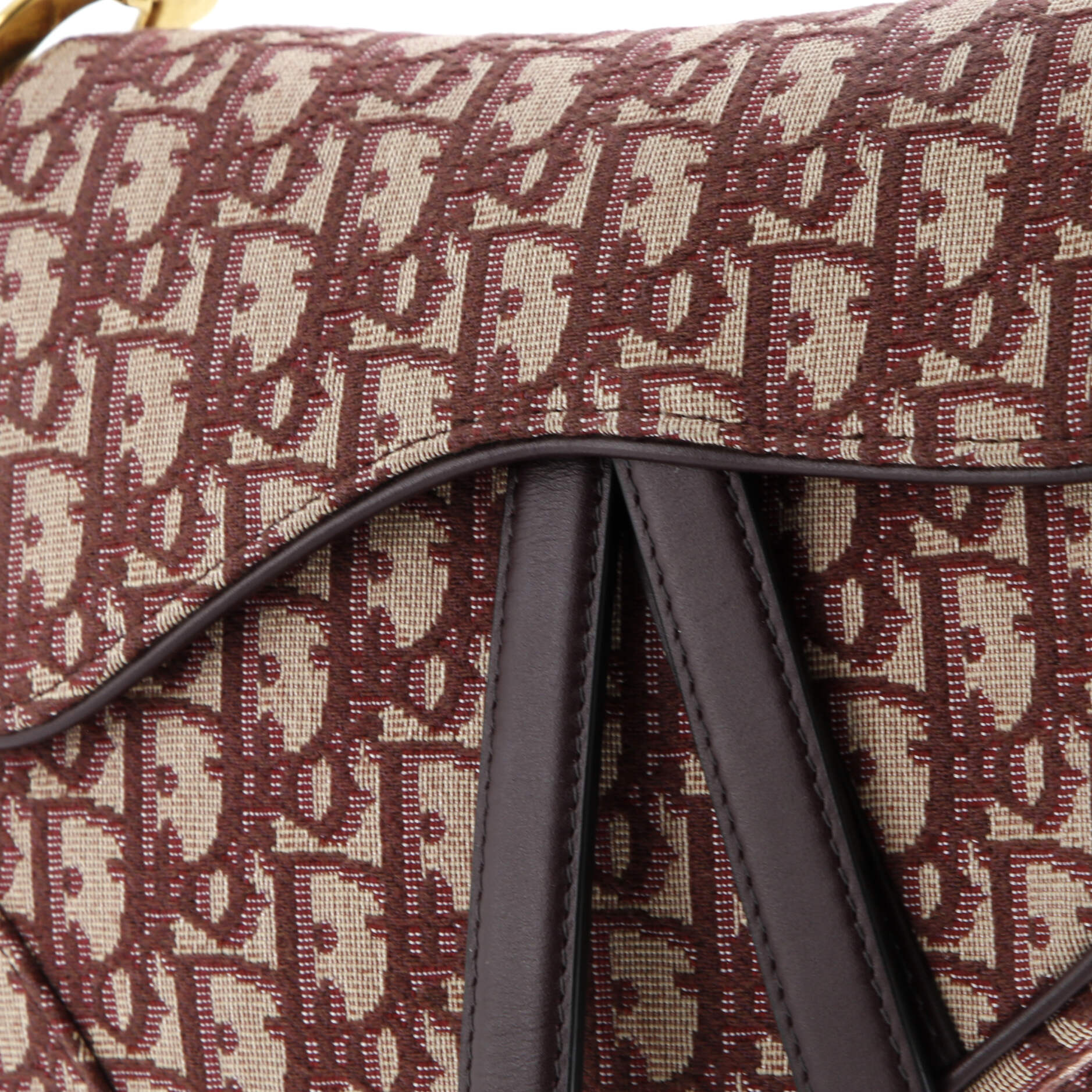 Christian Dior Saddle Handbag Oblique Canvas Medium