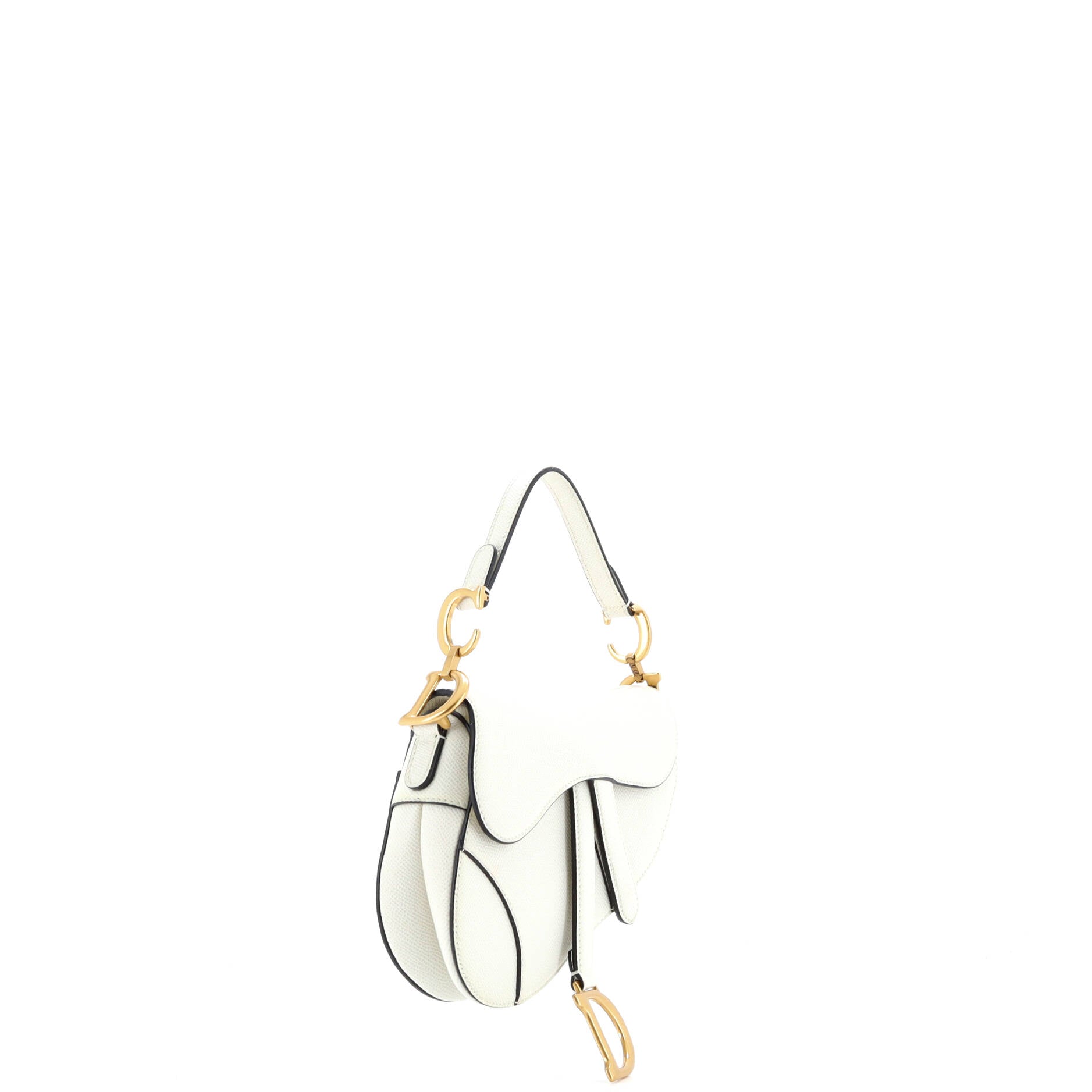 Christian Dior Saddle Handbag Leather Mini
