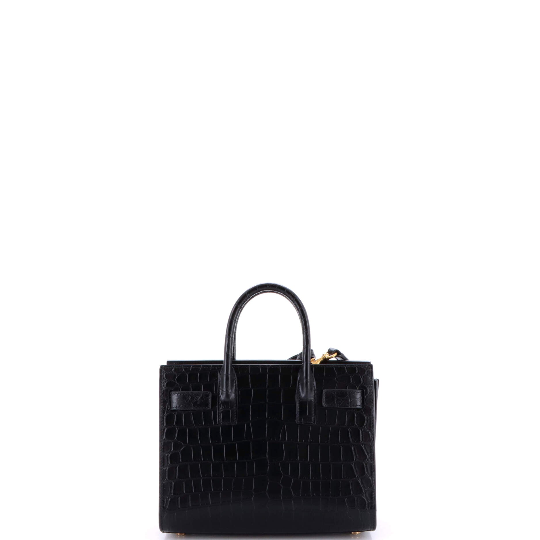 Saint Laurent Sac de Jour NM Bag Crocodile Embossed Leather Nano