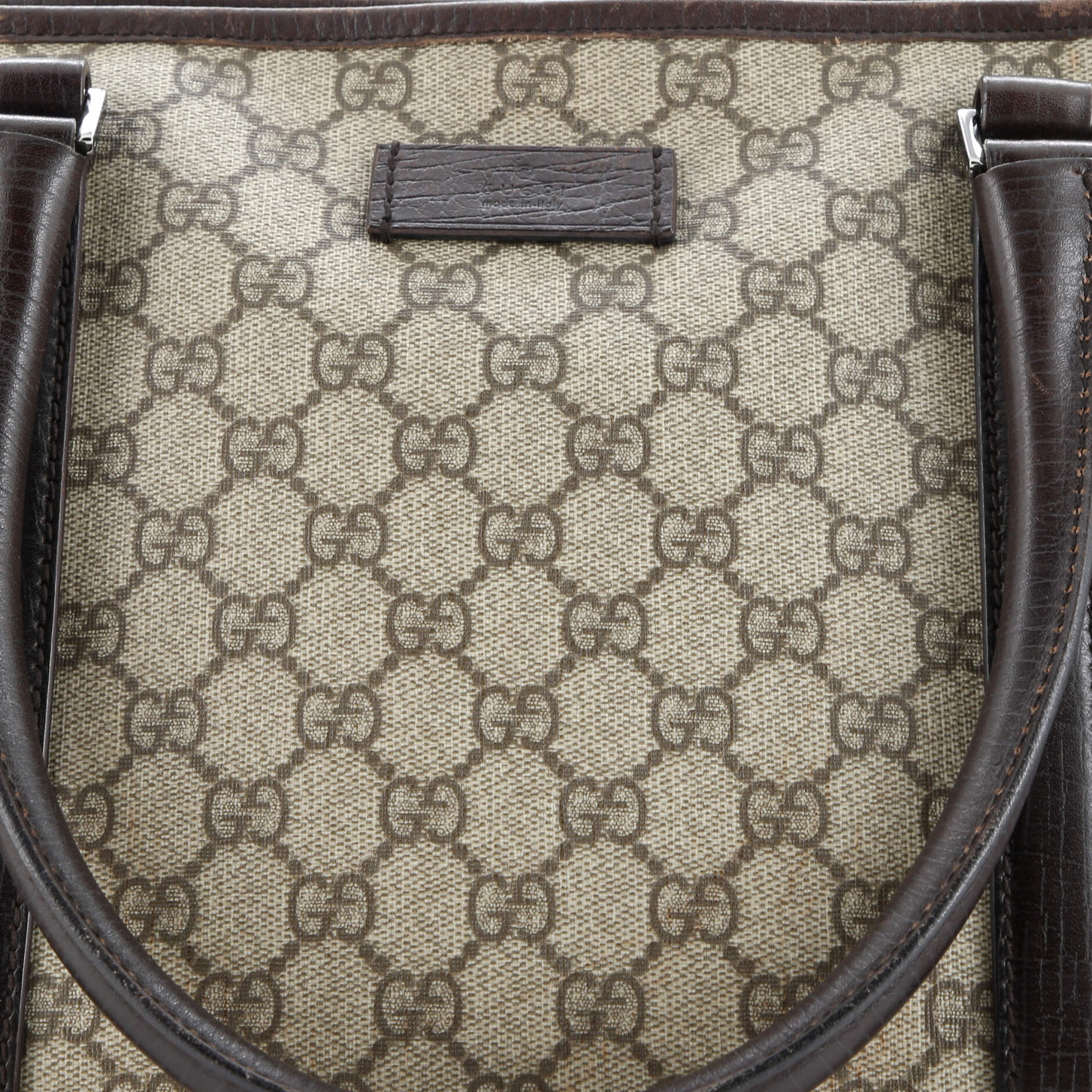Gucci Joy Plus Tote GG Coated Canvas with Leather Medium