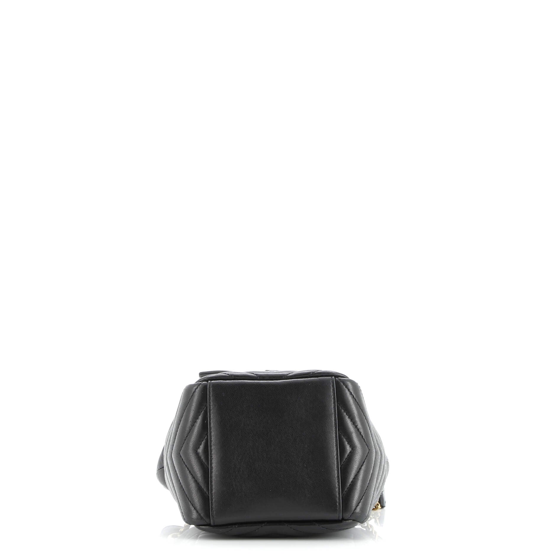Saint Laurent Joe Bucket Bag Matelasse Chevron Leather Mini