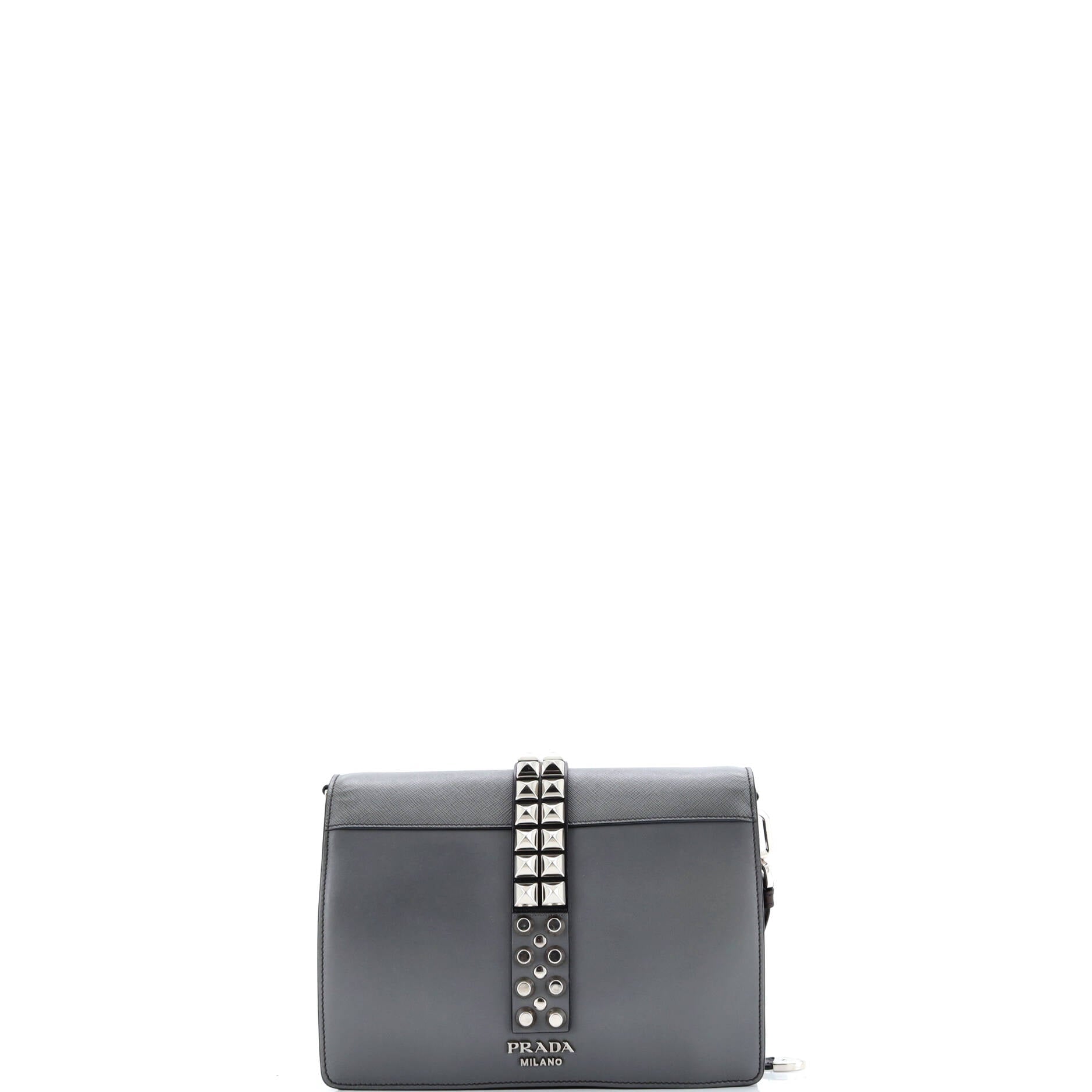 Prada Elektra Shoulder Bag Studded Leather Small