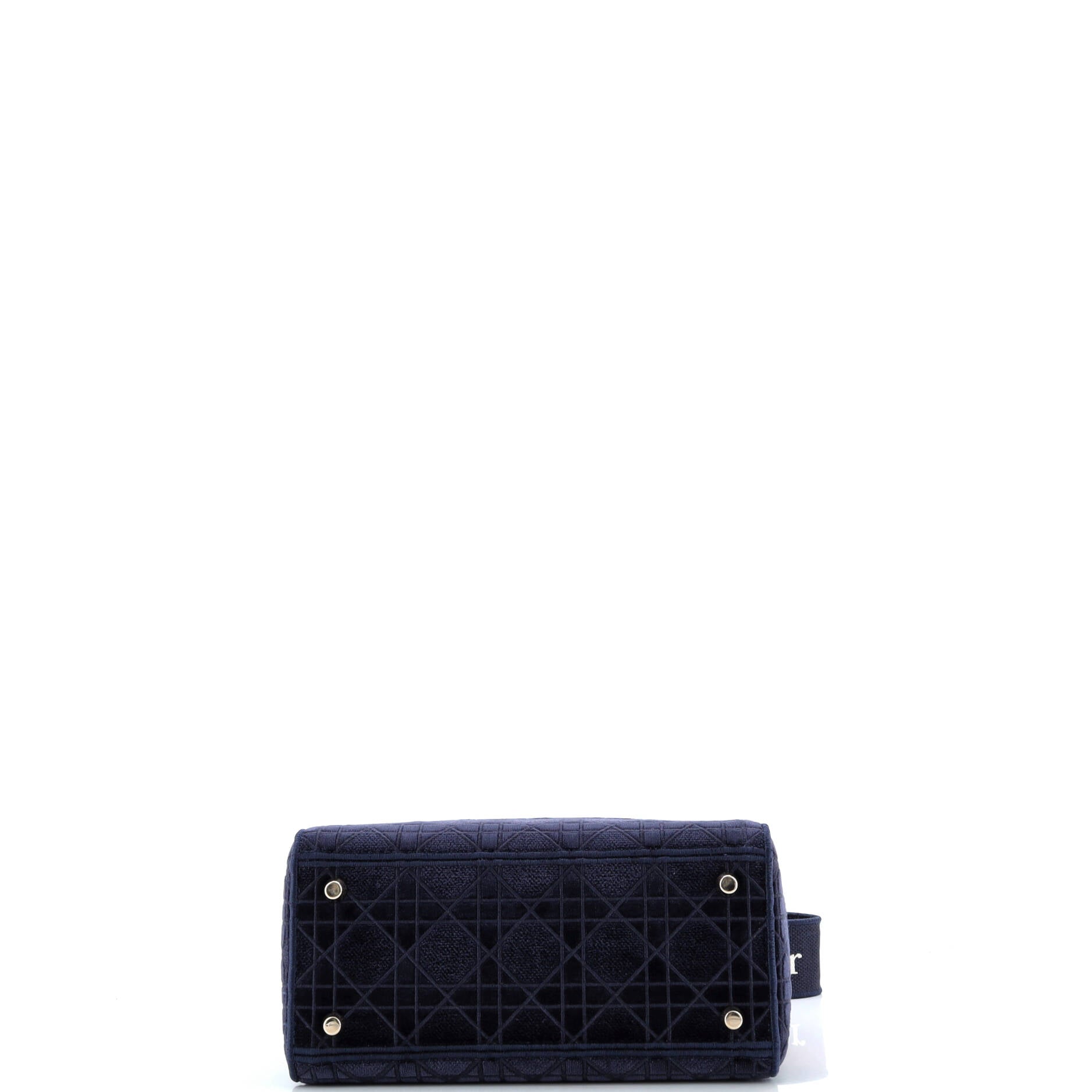 Christian Dior Lady D-Lite Bag Cannage Embroidered Velvet Medium
