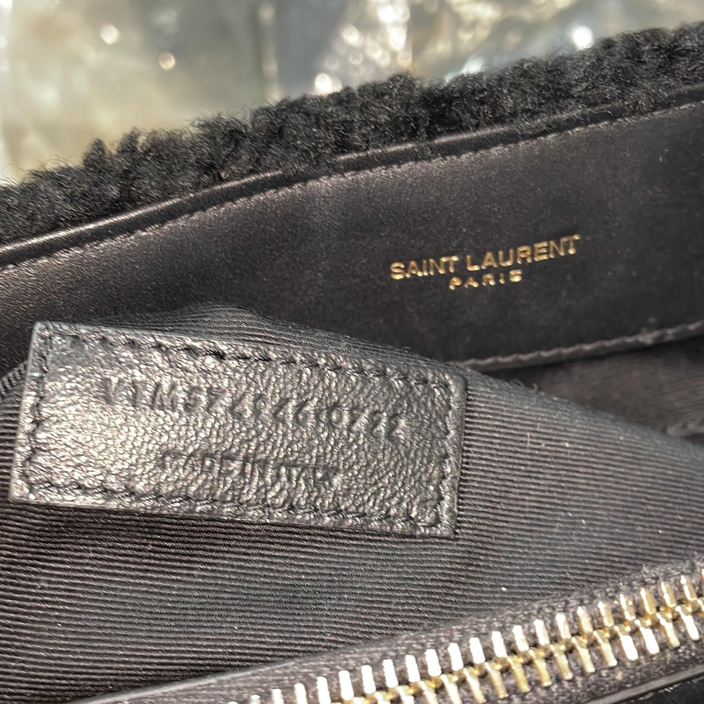 Saint Laurent Loulou Shoulder Bag Matelasse Chevron Shearling Medium
