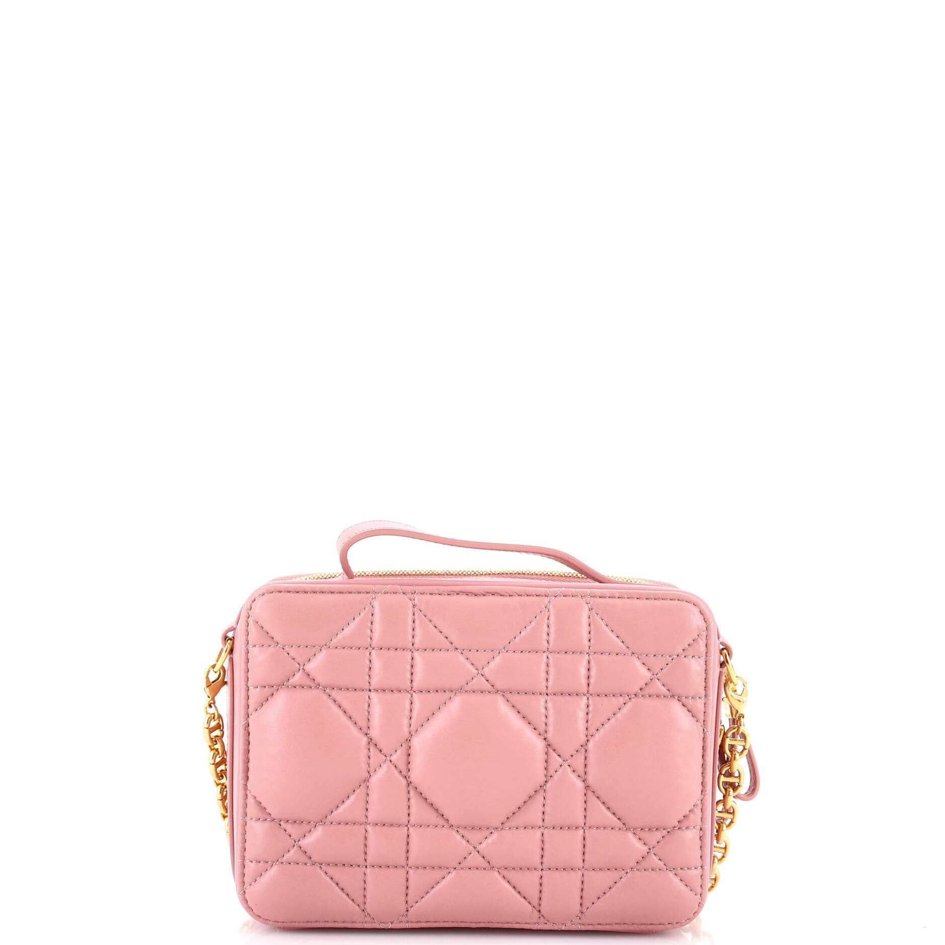 Christian Dior Caro Box Bag with Chain Macrocannage Quilt Calfskin