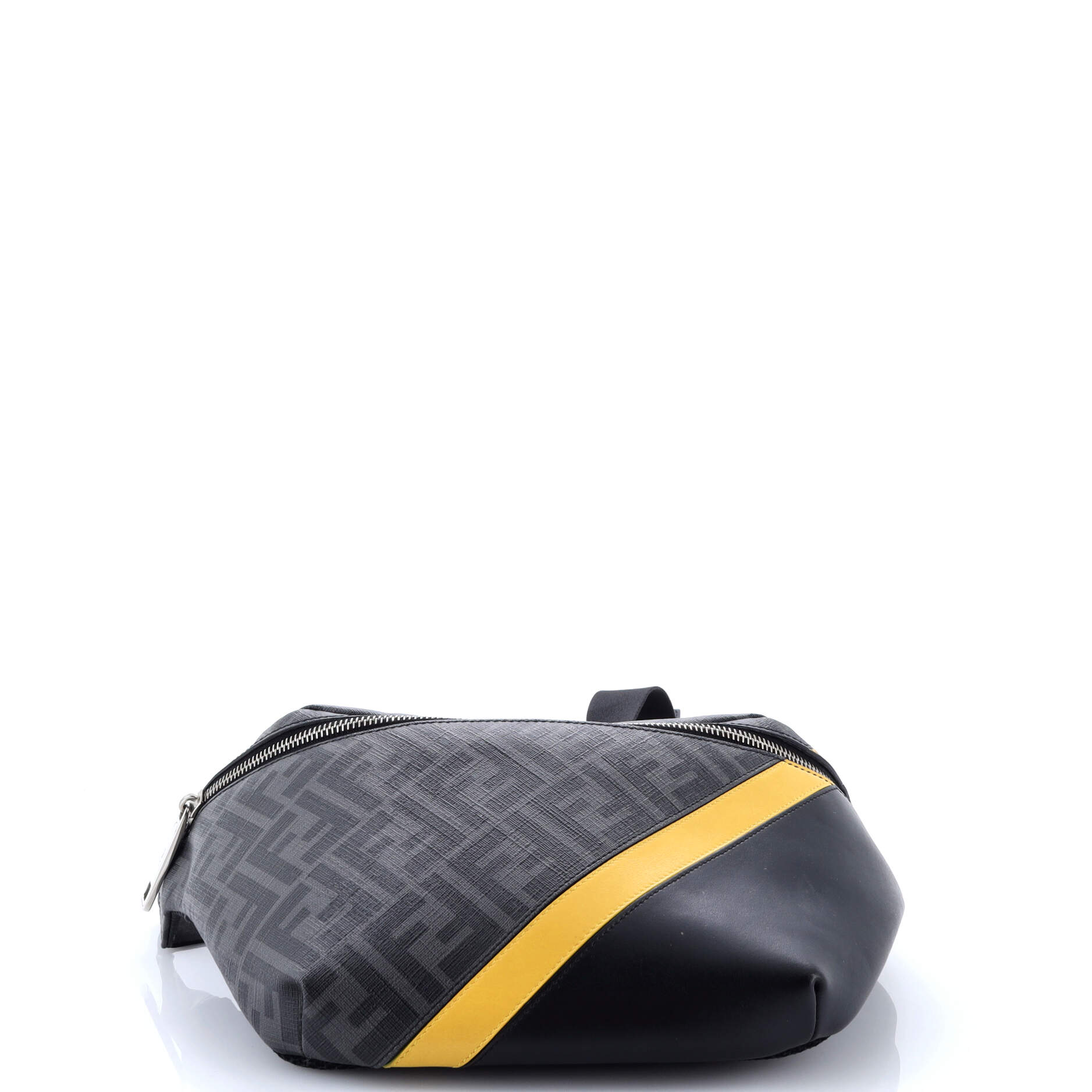 Fendi Zip Belt Bag Zucca Coated Canvas and Leather