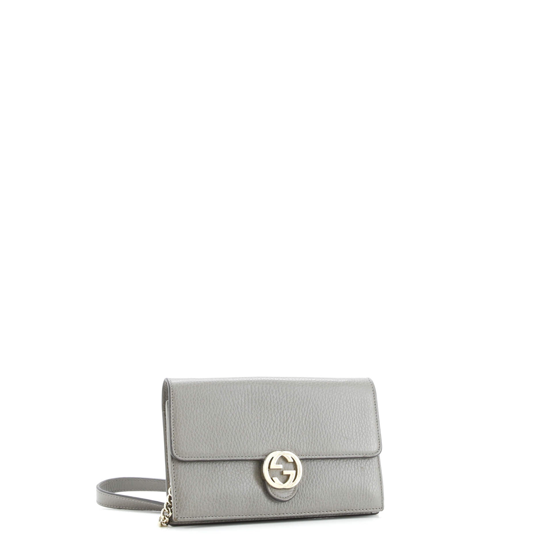 Gucci Interlocking Wallet on Chain Leather