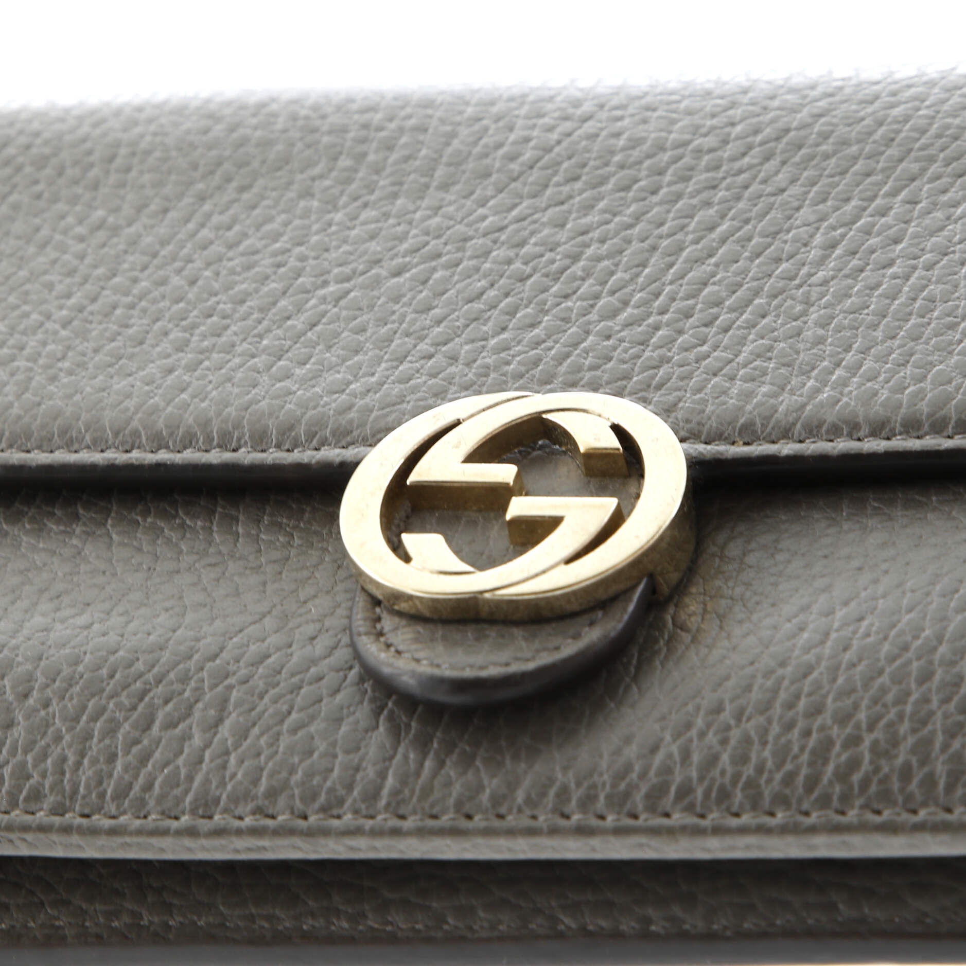 Gucci Interlocking Wallet on Chain Leather