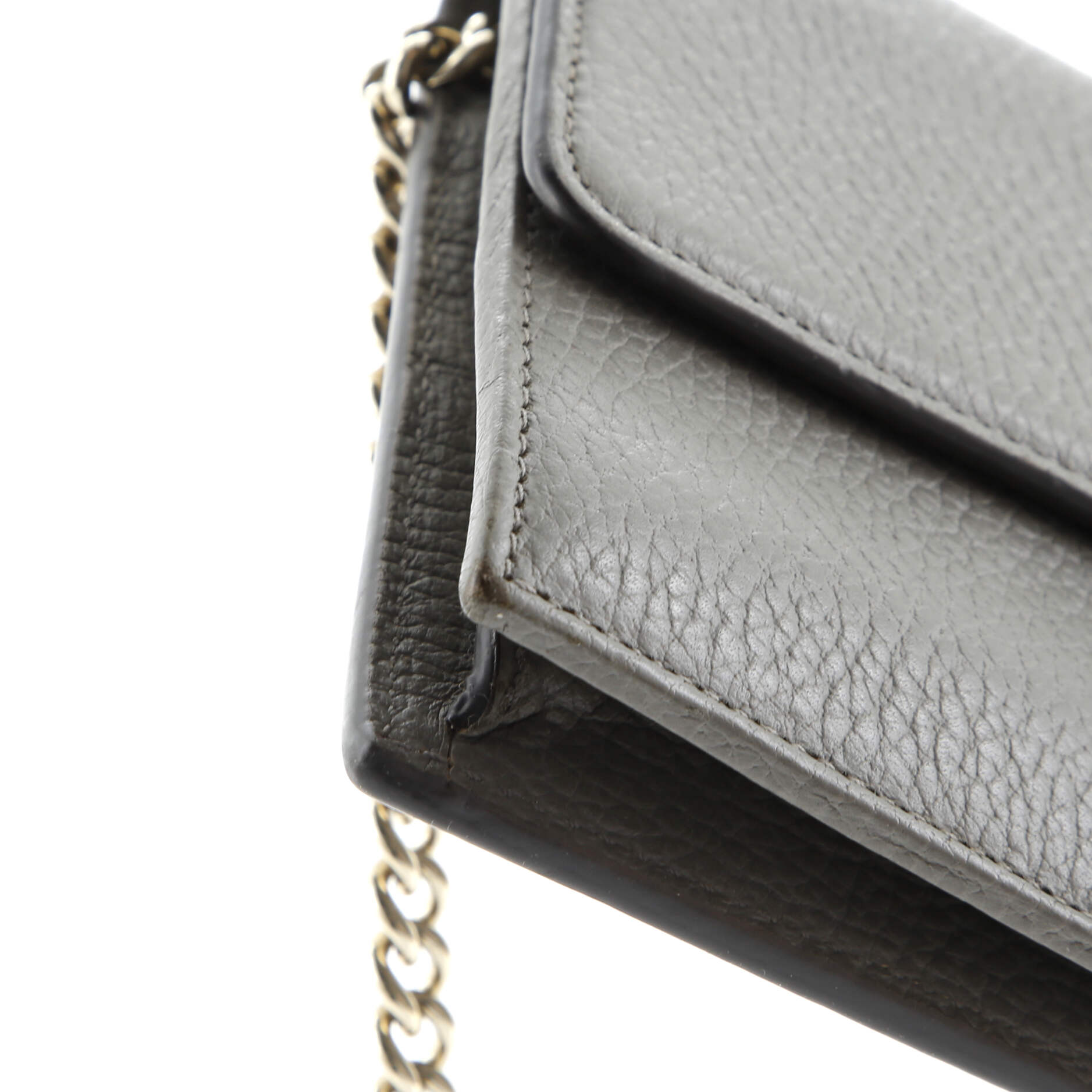 Gucci Interlocking Wallet on Chain Leather