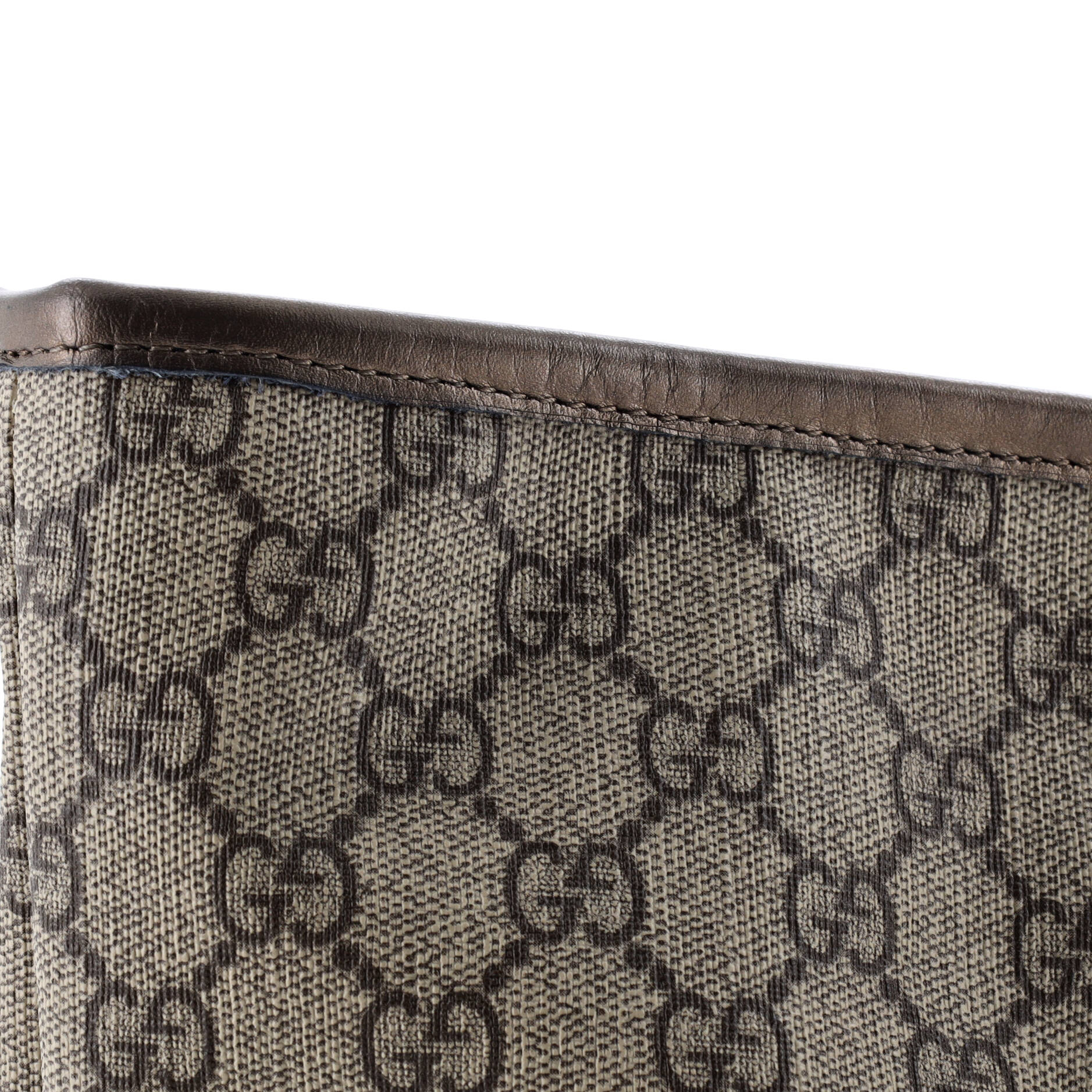 Gucci Plus Tote GG Coated Canvas with Leather Large