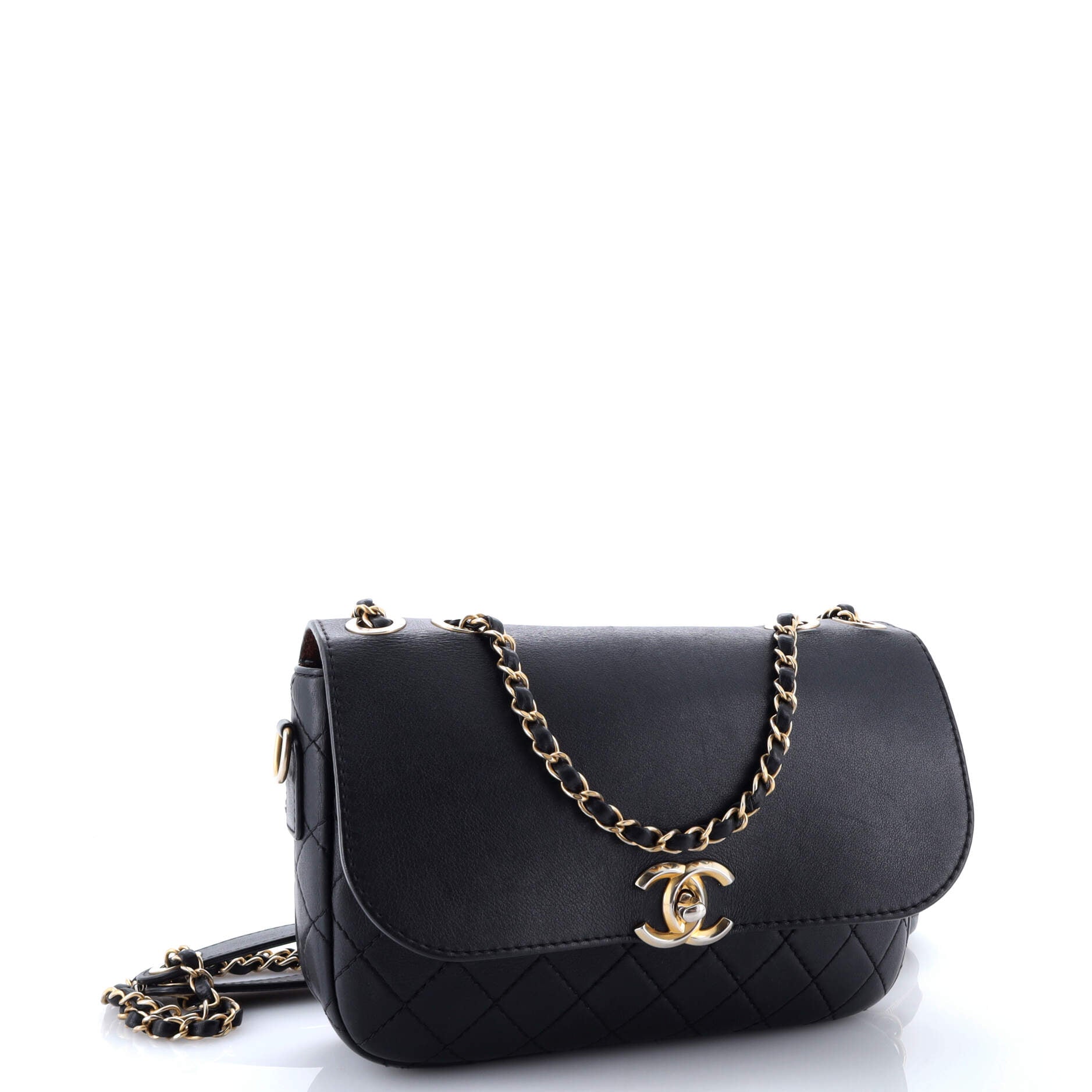 Chanel Multi Pouching Flap Bag with Coin Purse Quilted Calfskin Medium