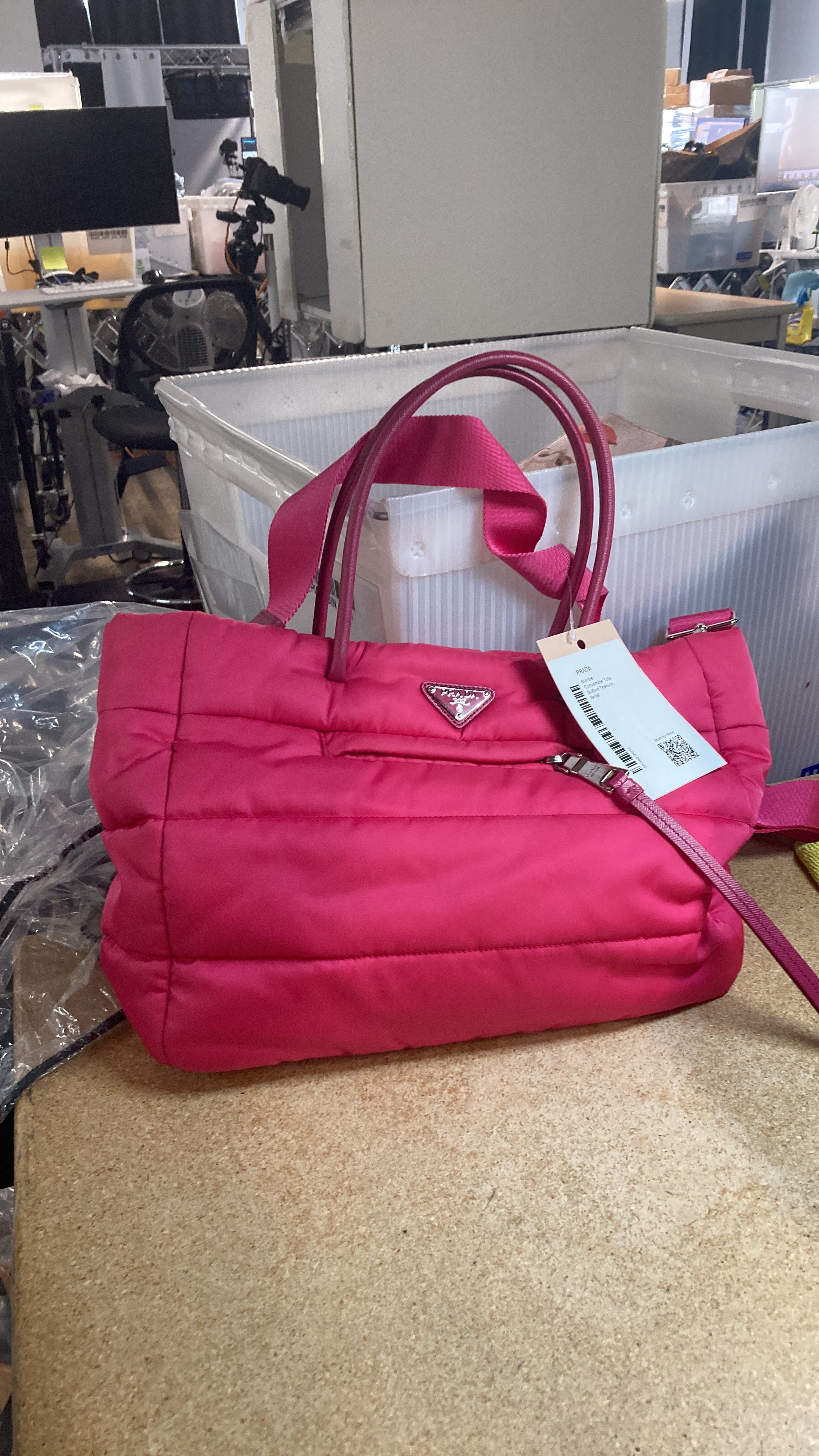 Prada Bomber Tote Tessuto Small