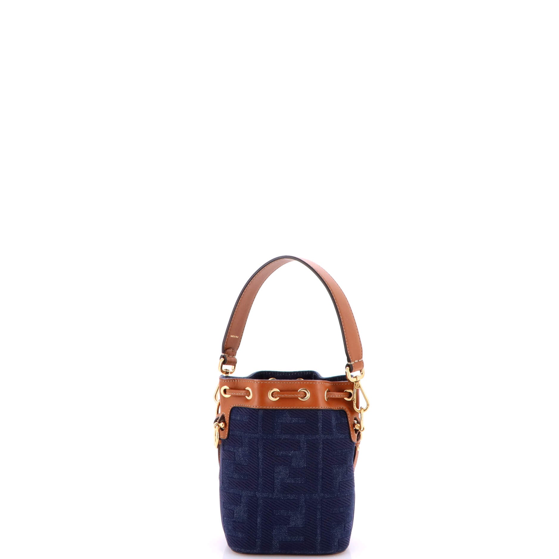 Fendi Mon Tresor Bucket Bag Zucca Denim Mini