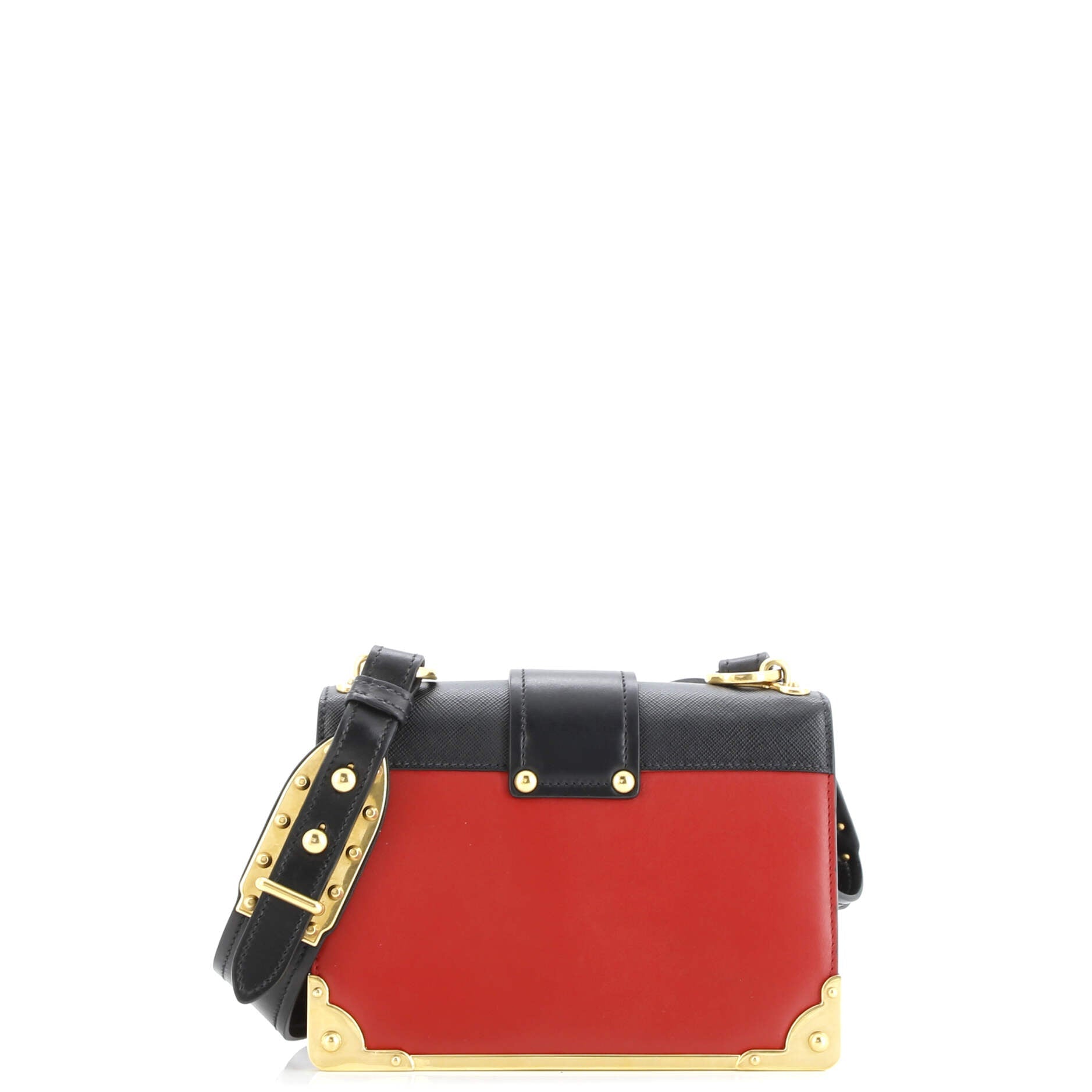 Prada Cahier Crossbody Bag Leather and Saffiano Leather Small