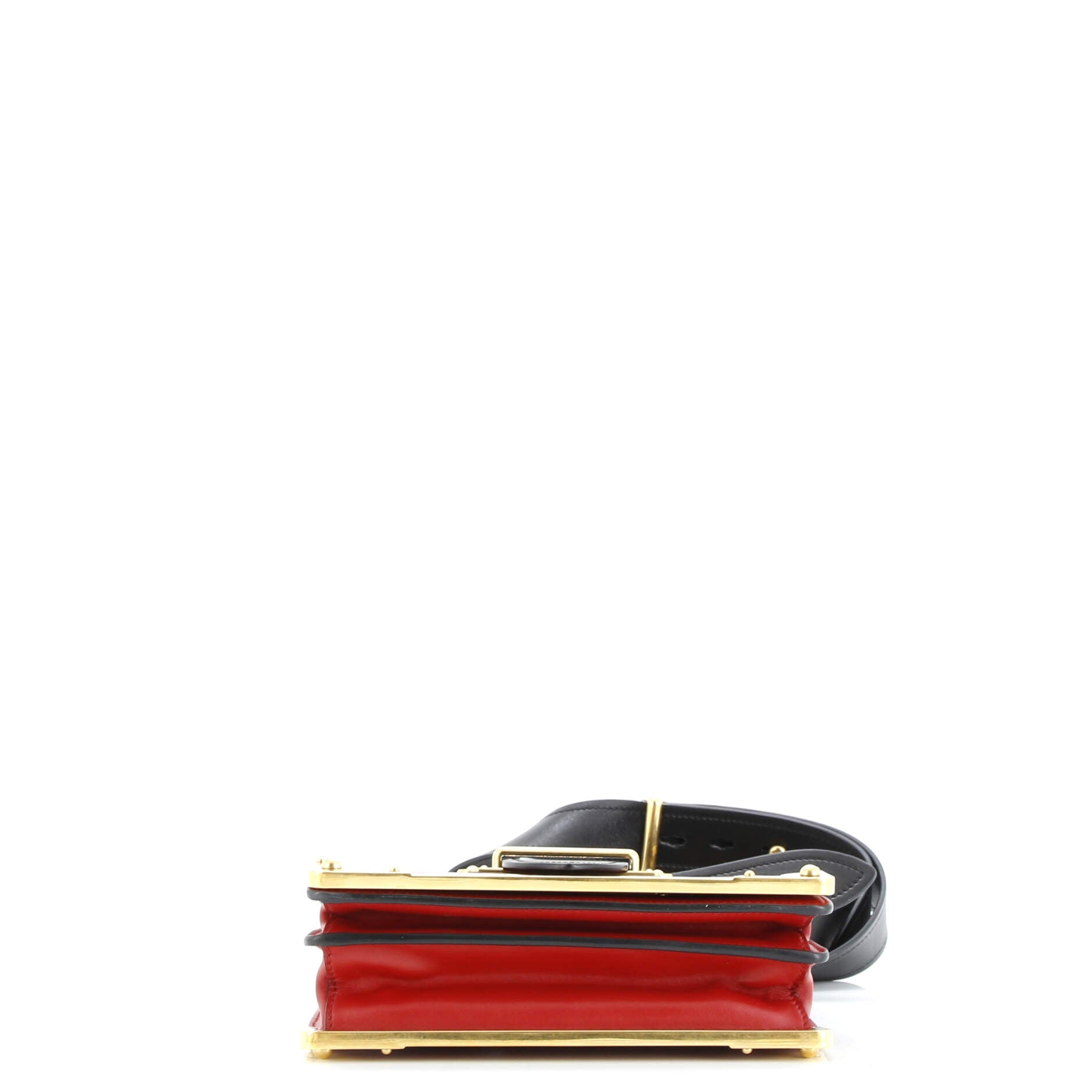 Prada Cahier Crossbody Bag Leather and Saffiano Leather Small