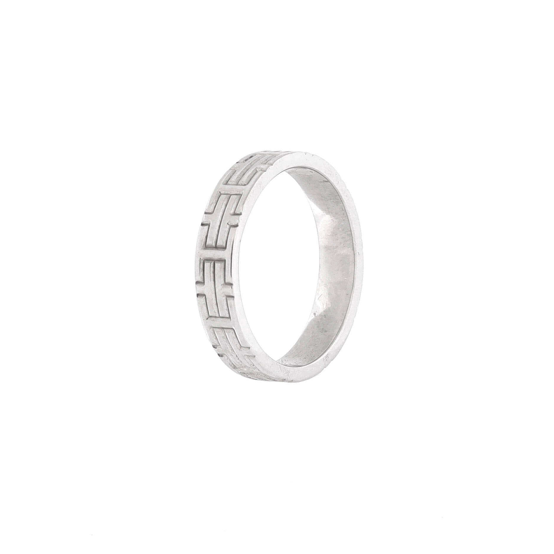 Hermes Kilim Ring 18K White Gold Small