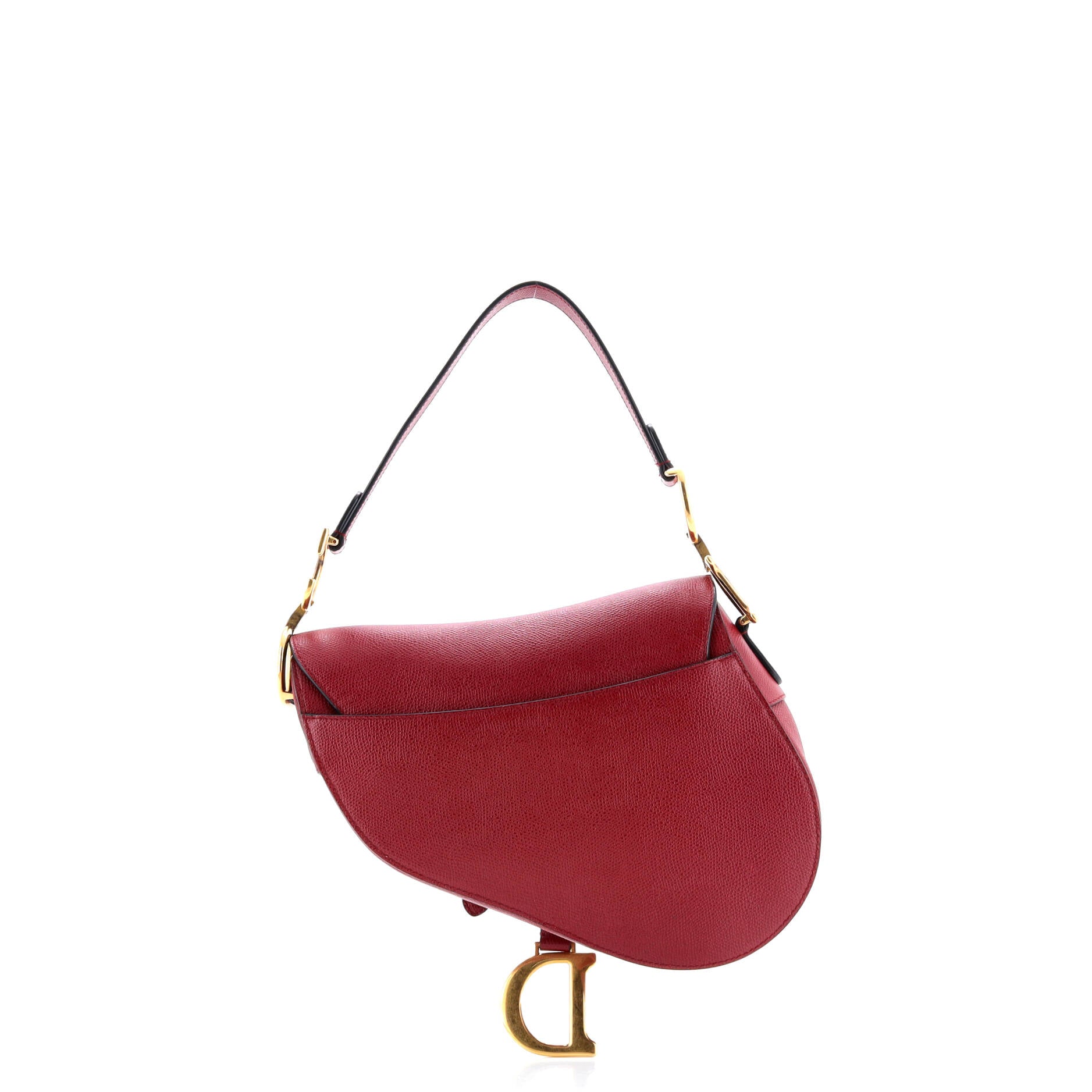 Christian Dior Saddle Handbag Leather Medium