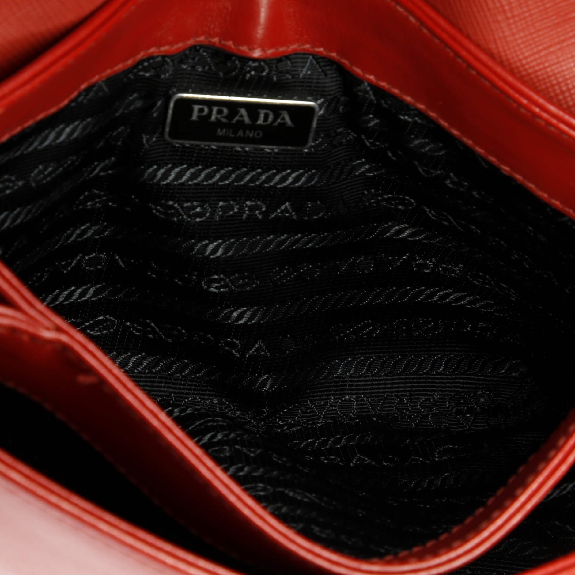 Prada Chain Flap Crossbody Bag Saffiano and Soft Calf Small