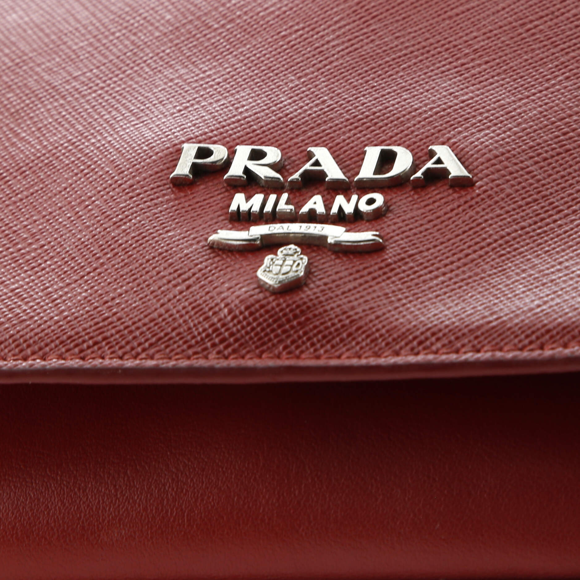 Prada Chain Flap Crossbody Bag Saffiano and Soft Calf Small