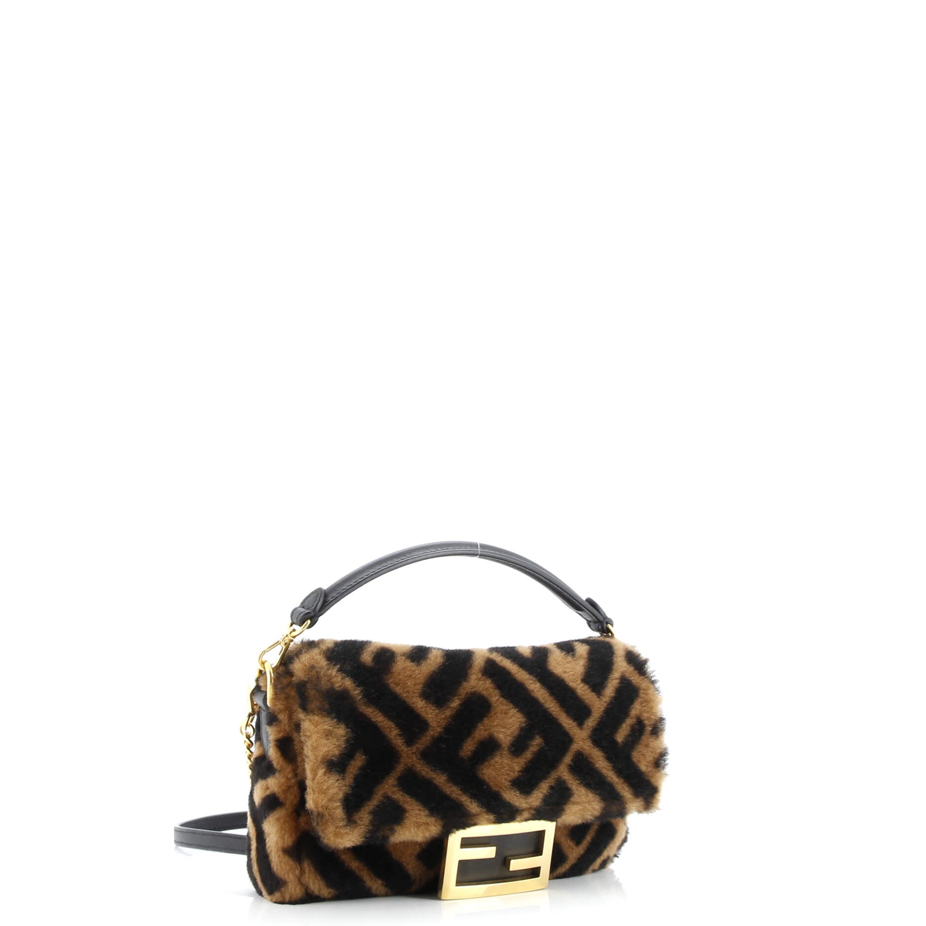 Fendi Baguette NM Bag Zucca Shearling Mini
