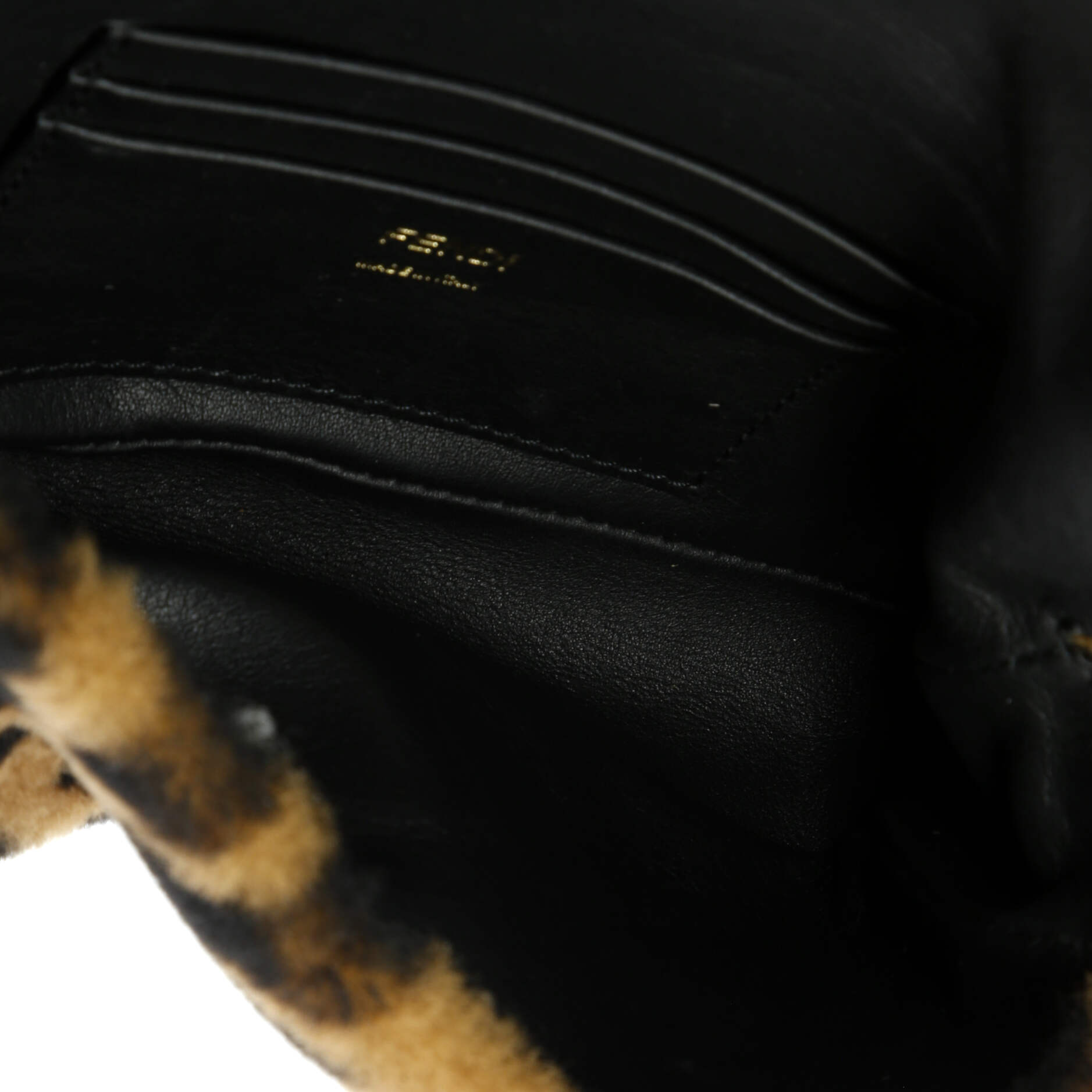 Fendi Baguette NM Bag Zucca Shearling Mini