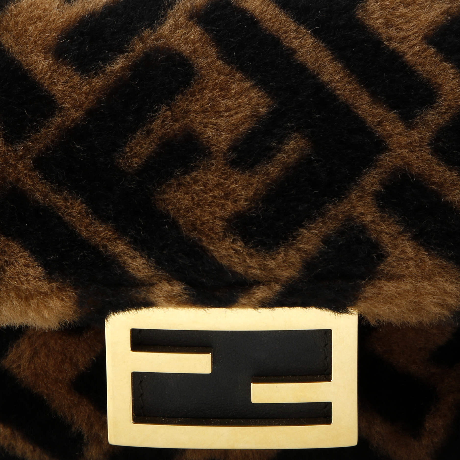 Fendi Baguette NM Bag Zucca Shearling Mini
