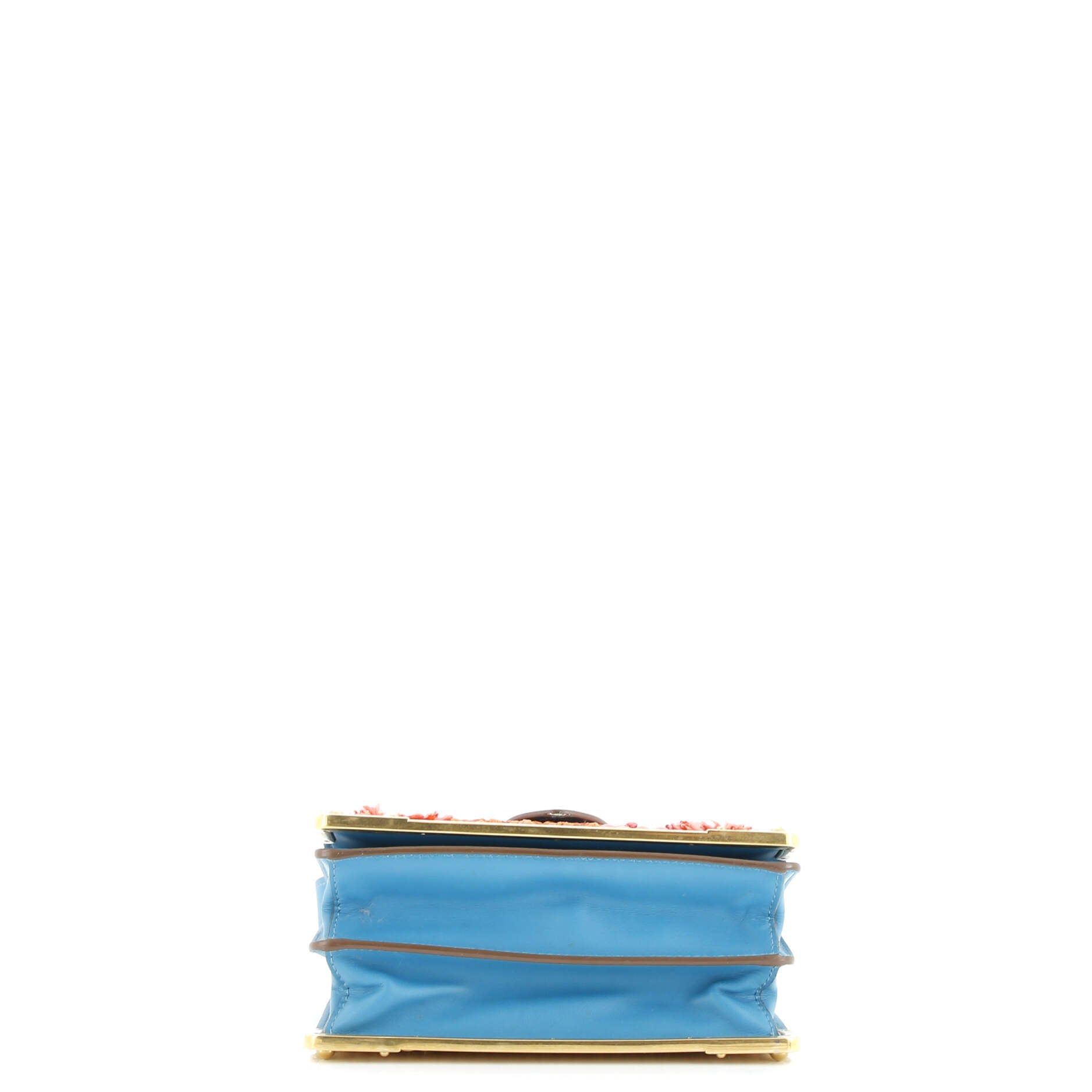 Prada Cahier Crossbody Bag Embroidered Straw with Leather Small