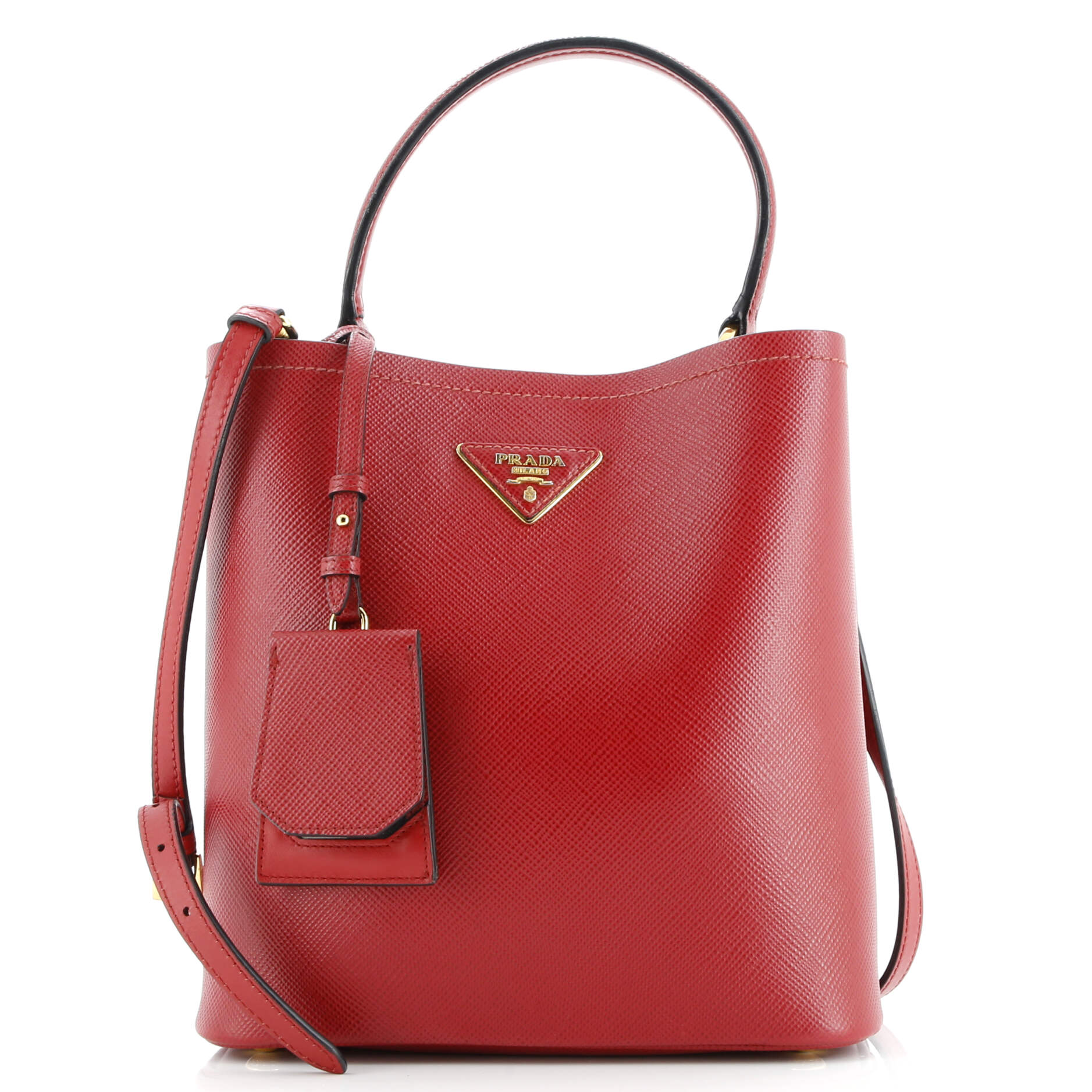 Prada Panier Bucket Bag Saffiano Leather Medium