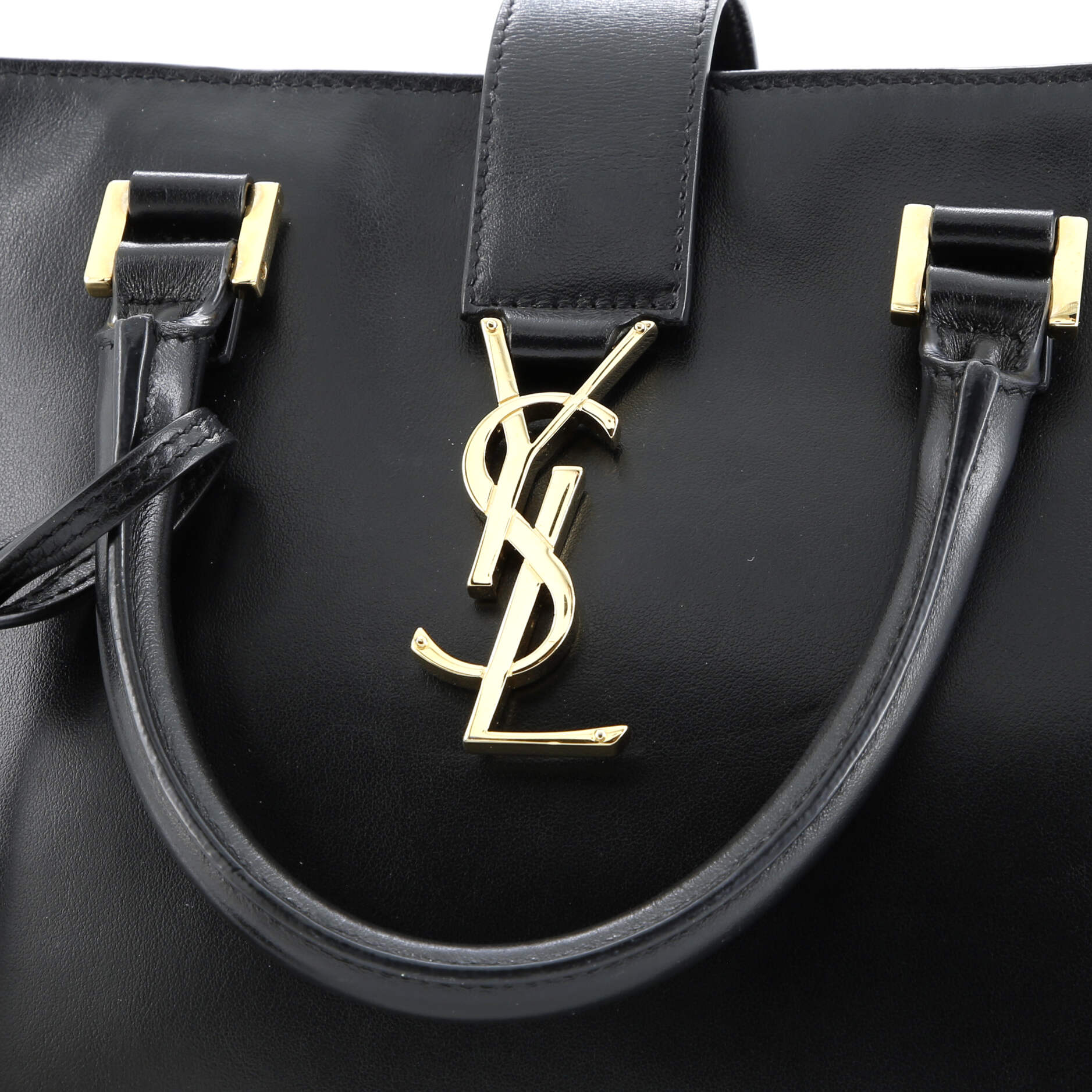 Saint Laurent Monogram Cabas Leather Small
