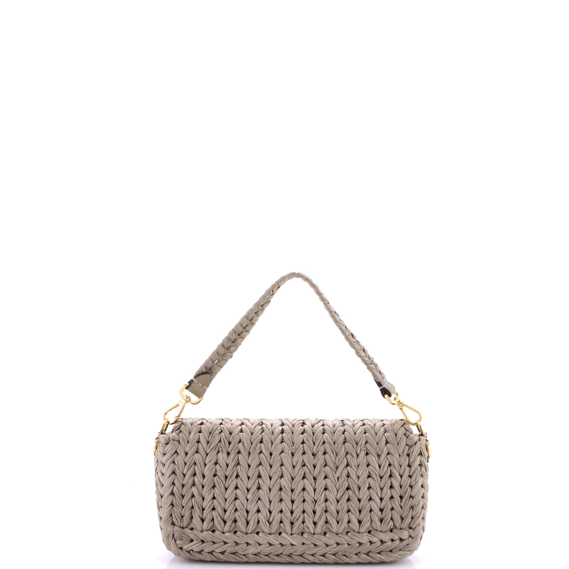 Fendi Baguette NM Bag Woven Raffia Medium