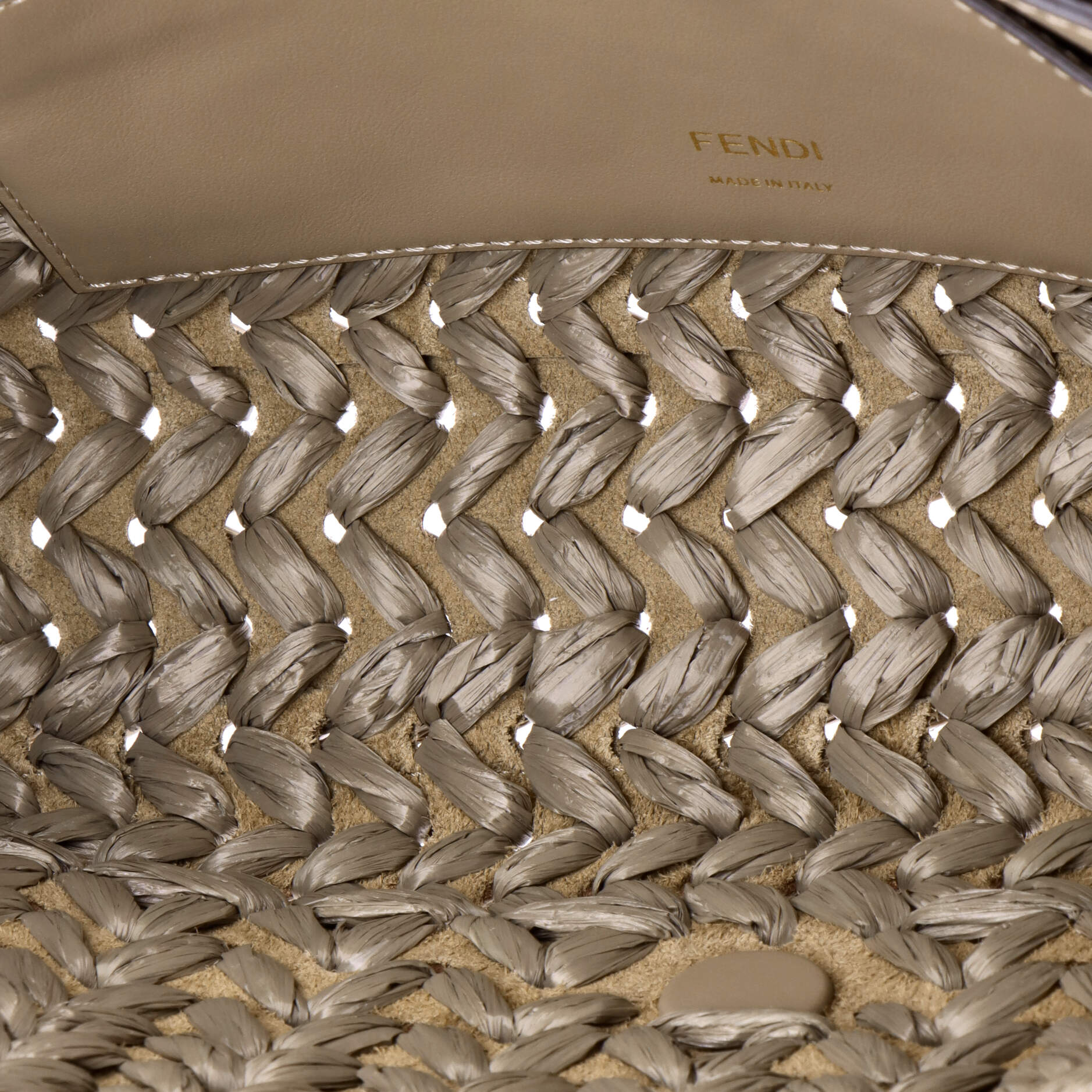 Fendi Baguette NM Bag Woven Raffia Medium