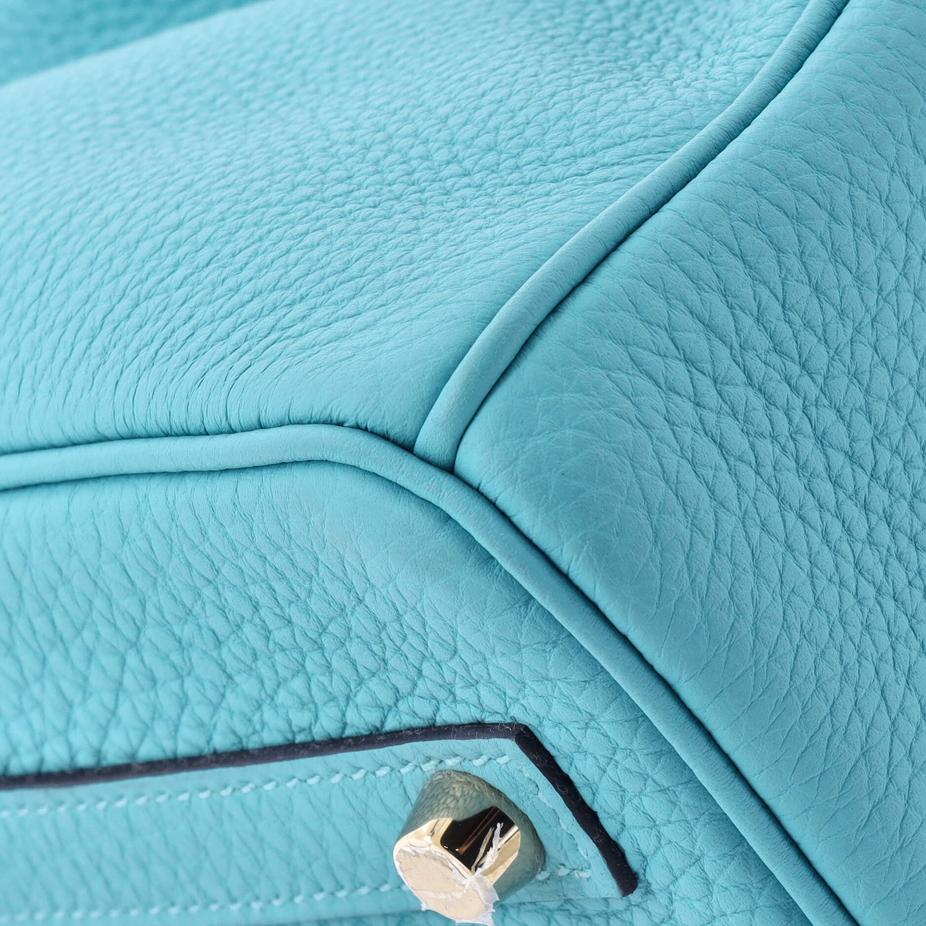 Hermes Birkin Handbag Blue Togo with Gold Hardware 30