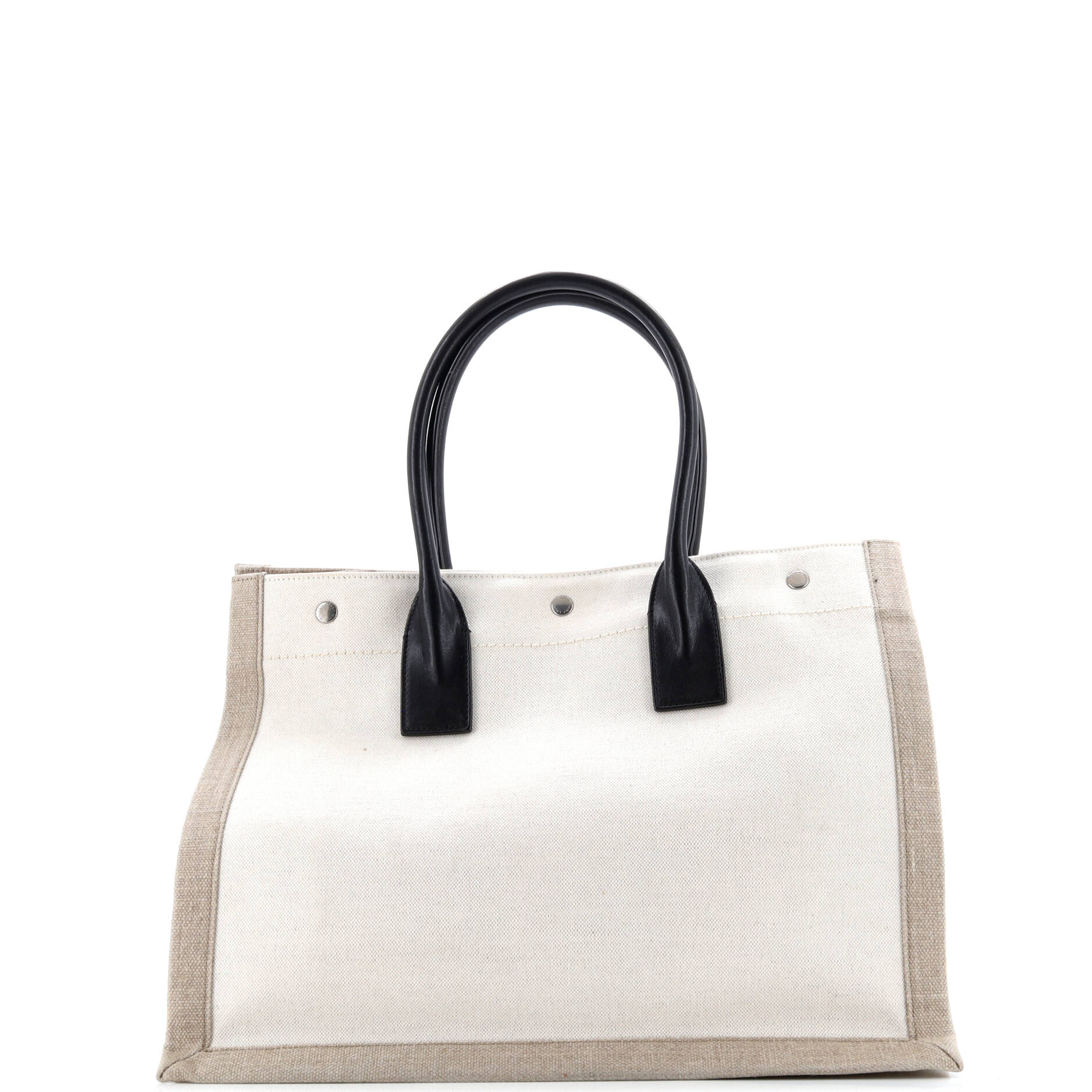 Saint Laurent Rive Gauche Shopper Tote Canvas Small